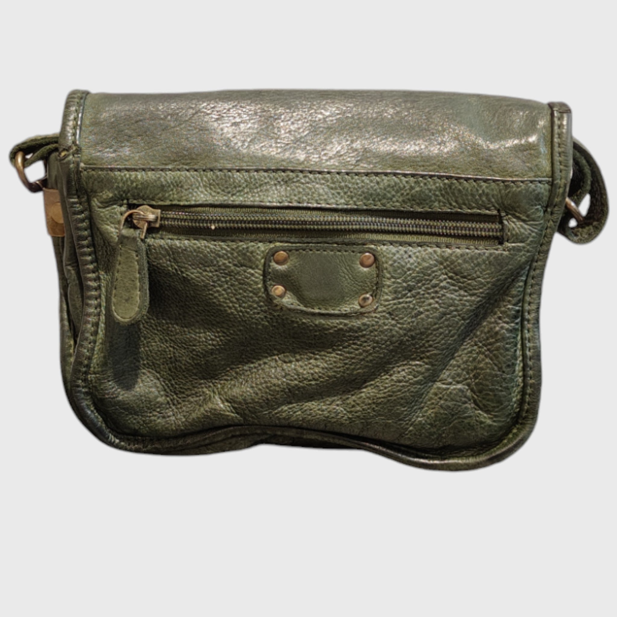 Pelletteria Pelle Nuda Milano, Artigianato italiano, vera belle, tracolla donna, Gaia verde