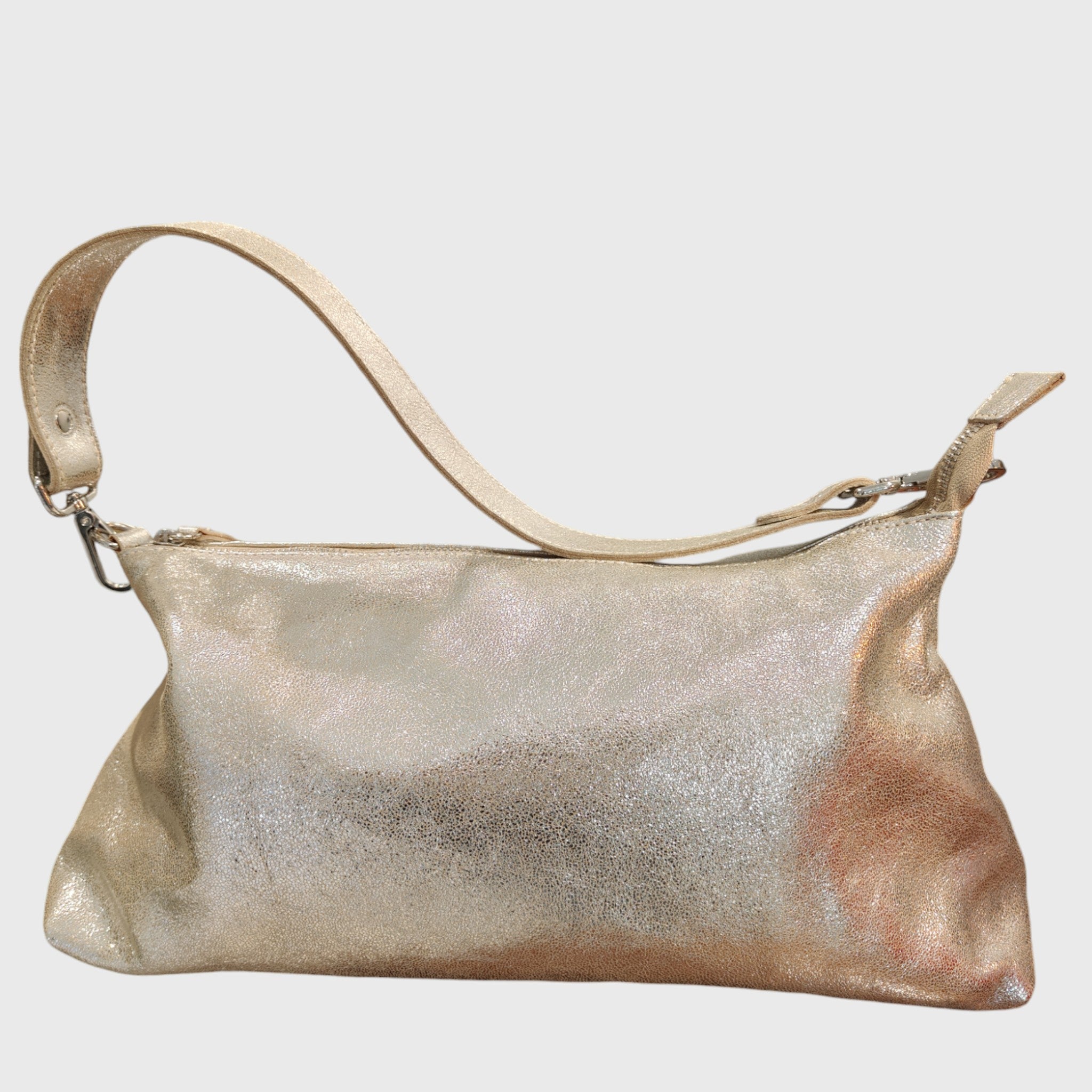 LORENZA in pelle colore argento