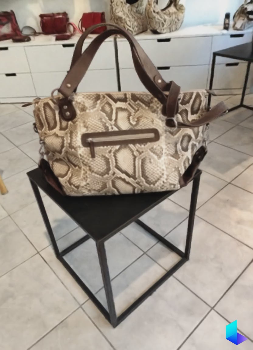 Pelletteria Pelle Nuda, Artigianato italiano, Vera pelle, Torino Pitone, Borsa donna