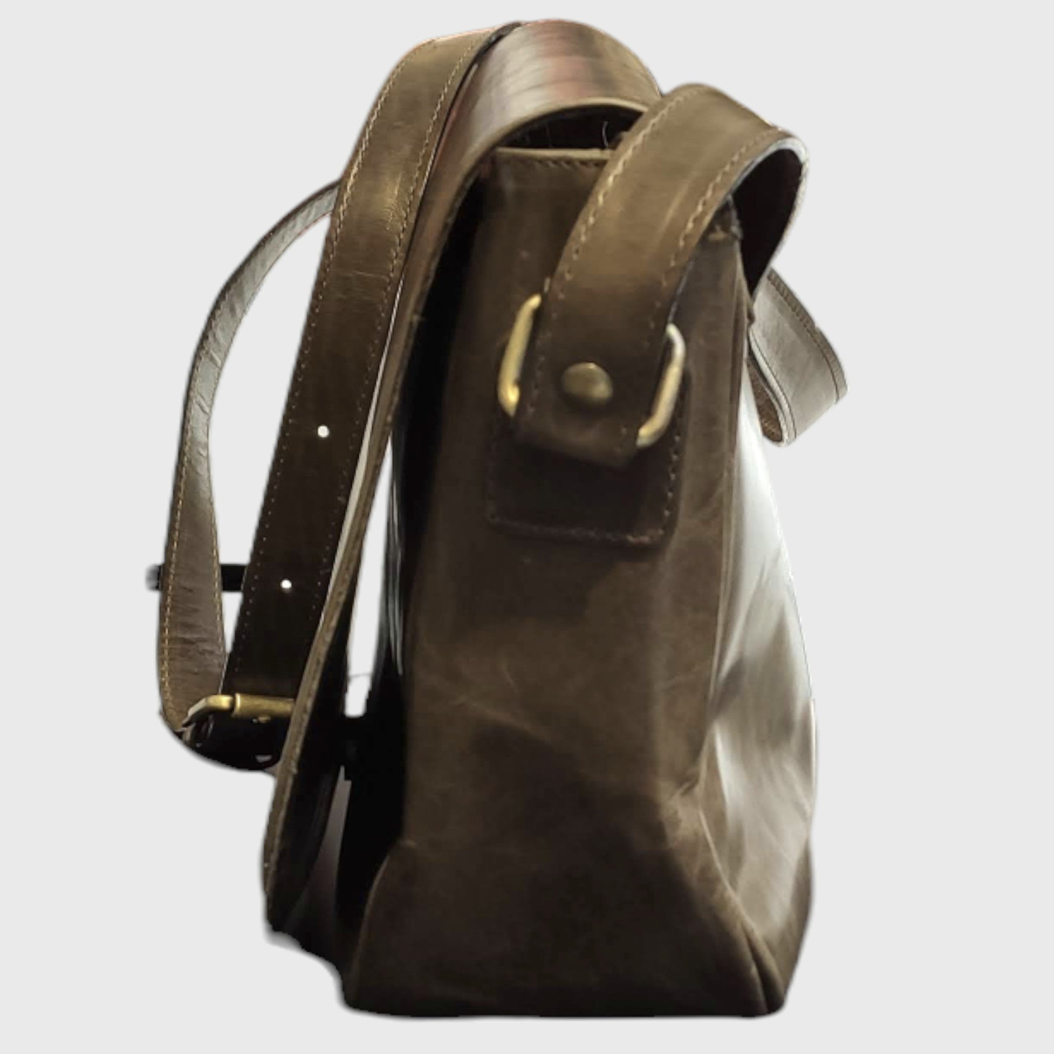 Pelletteria Pelle Nuda Milano, Artigianato italiano, vera pelle, borsa donna, Tolfa grande verde