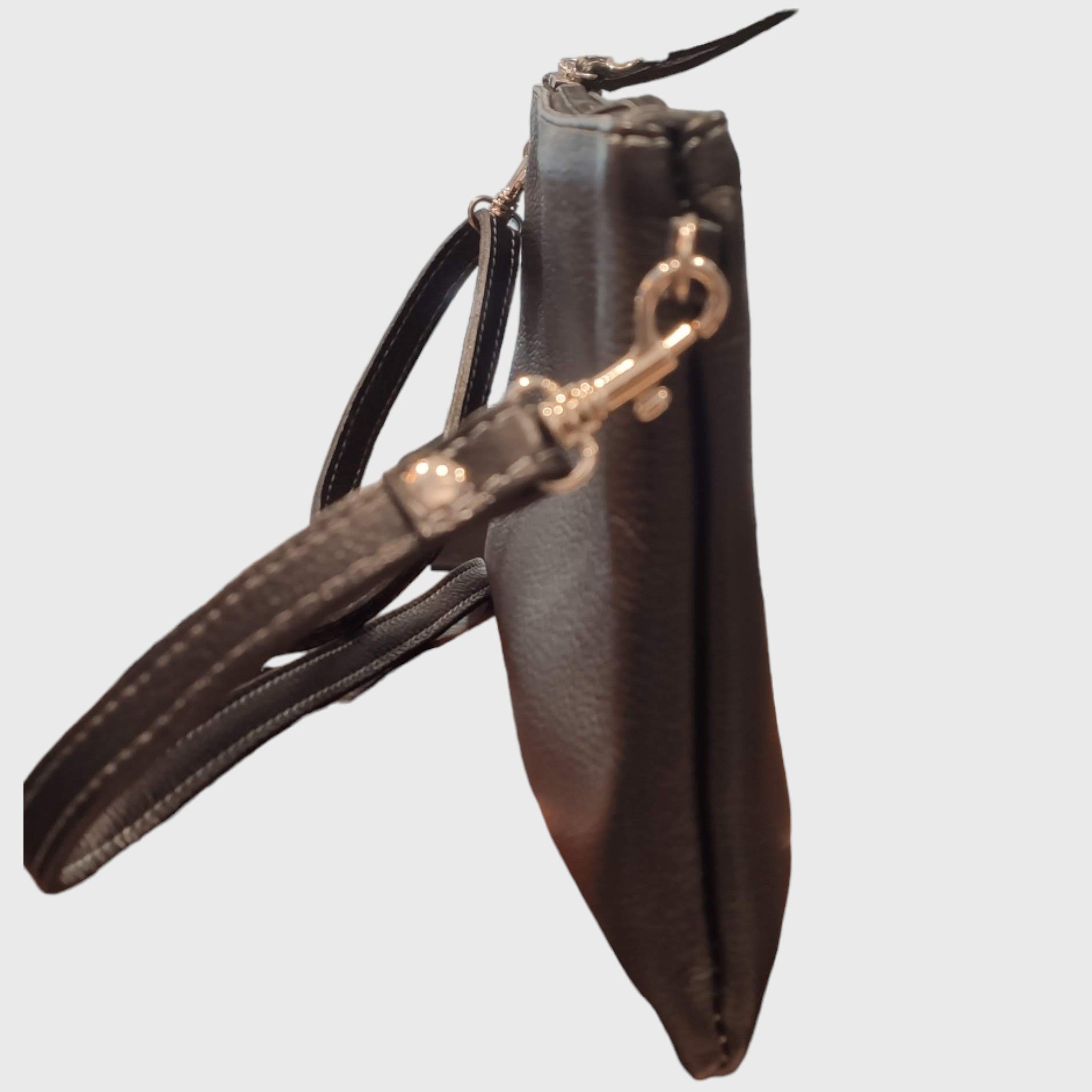 Pelletteria Pelle Nuda Milano, Artigianato italiano, vera pelle, borsa donna, tracolla asv nera