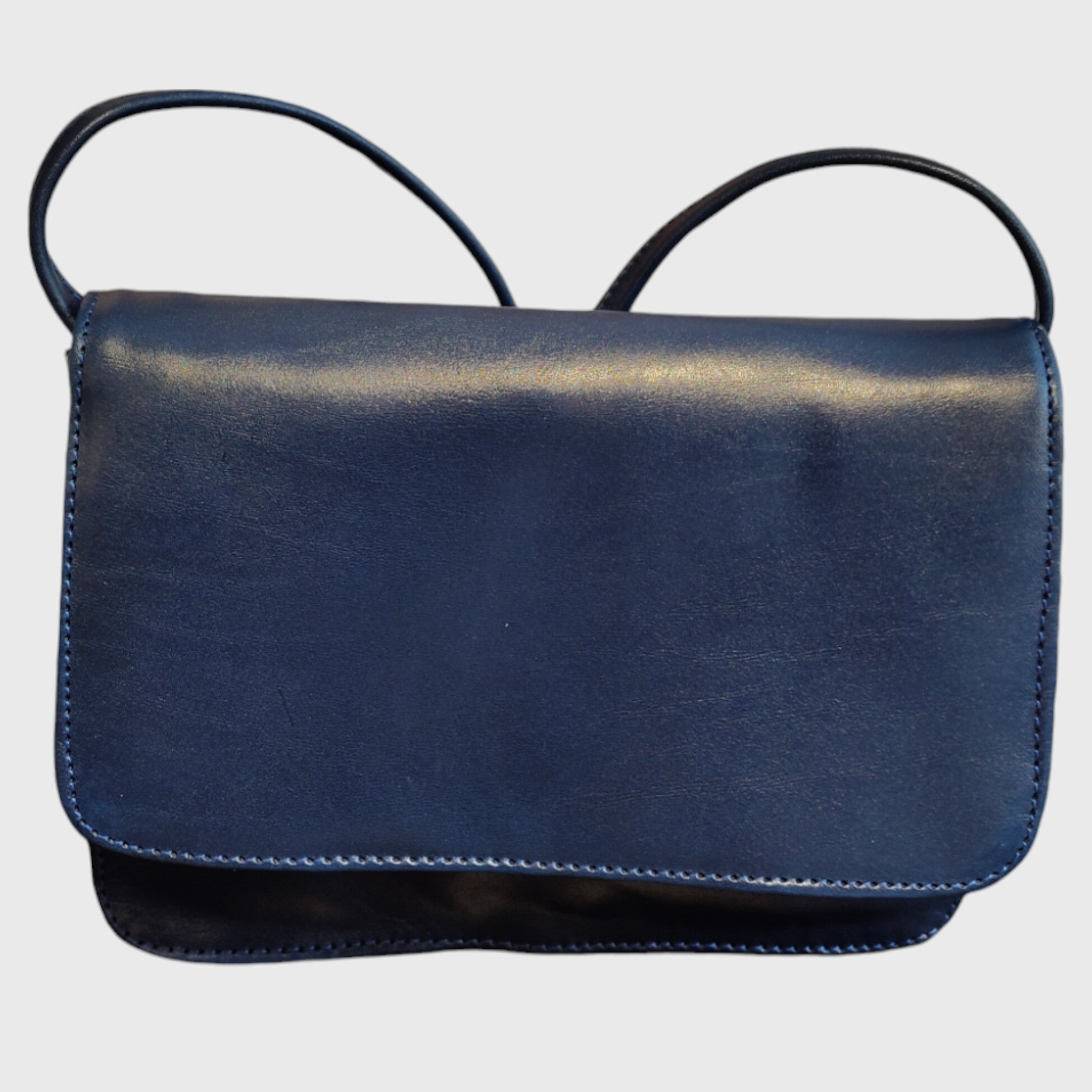 3 SOFFIETTI in pelle colore Blu