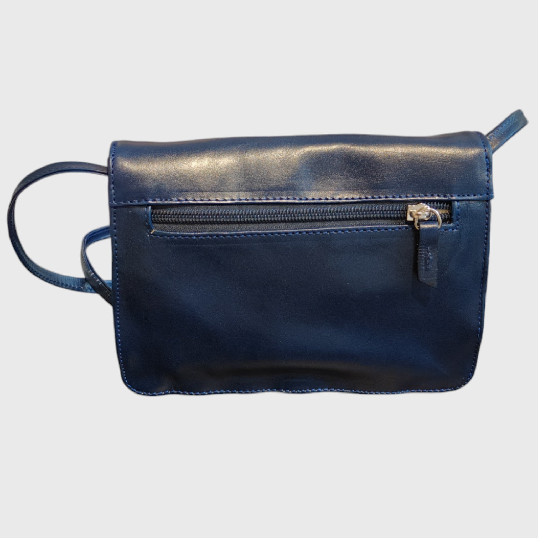 3 SOFFIETTI in pelle colore Blu