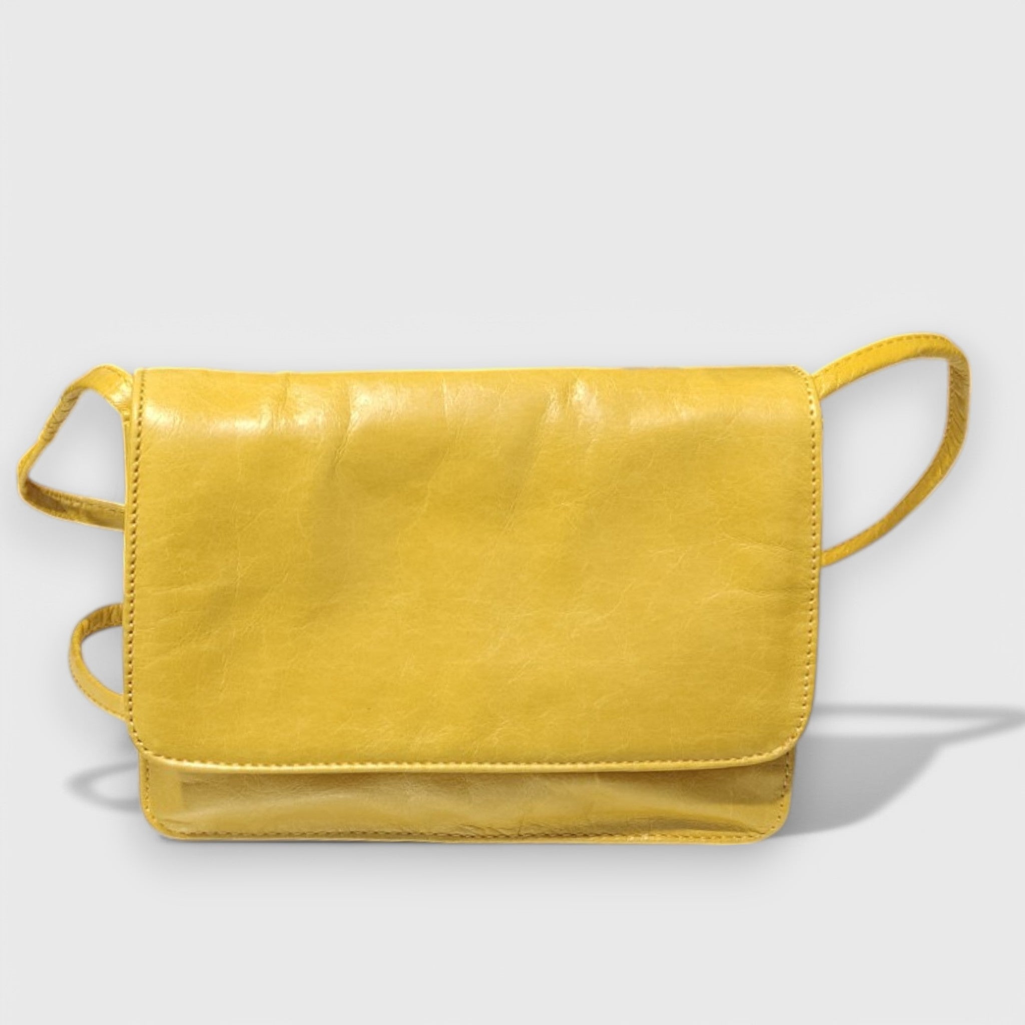 Pelletteria Pelle Nuda Milano, Artigianato italiano, Negozio borse donna, Vera pelle, Tre soffietti giallo