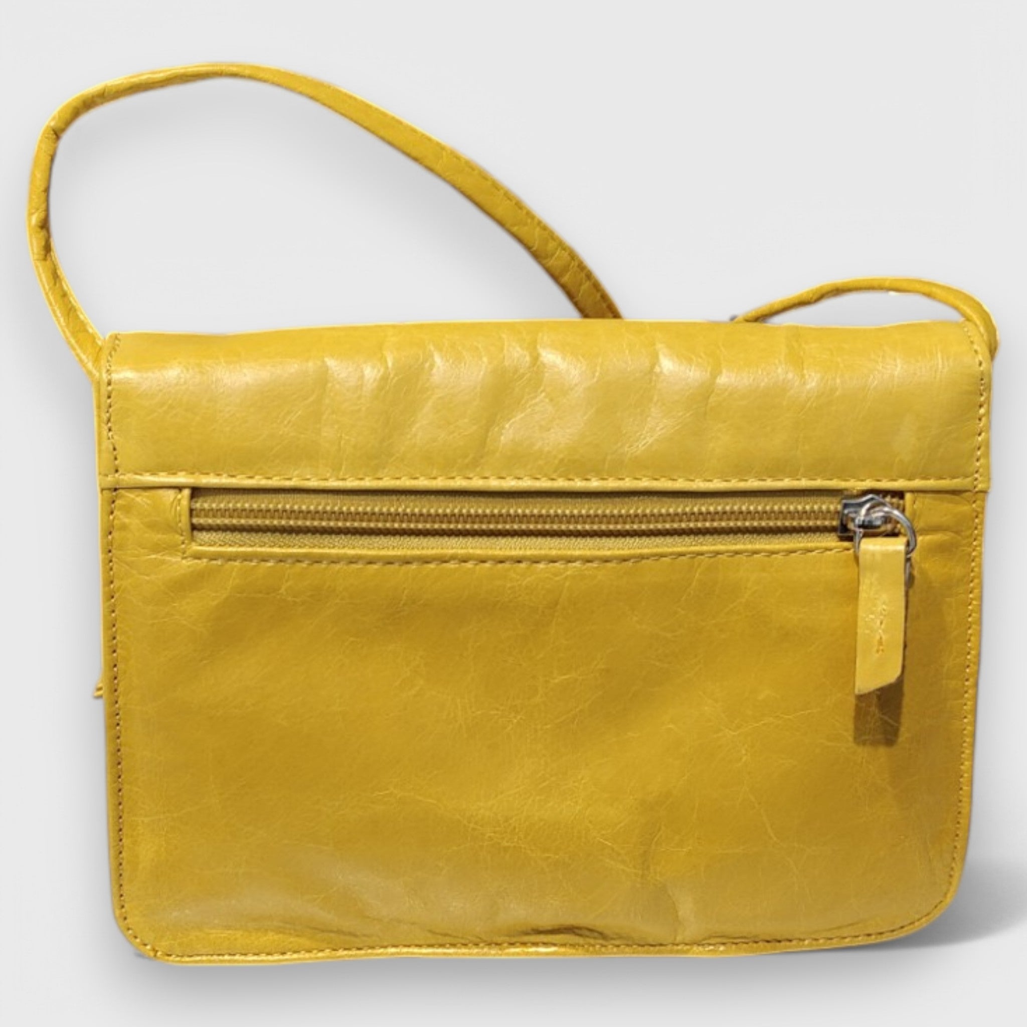 3 SOFFIETTI in pelle colore Giallo