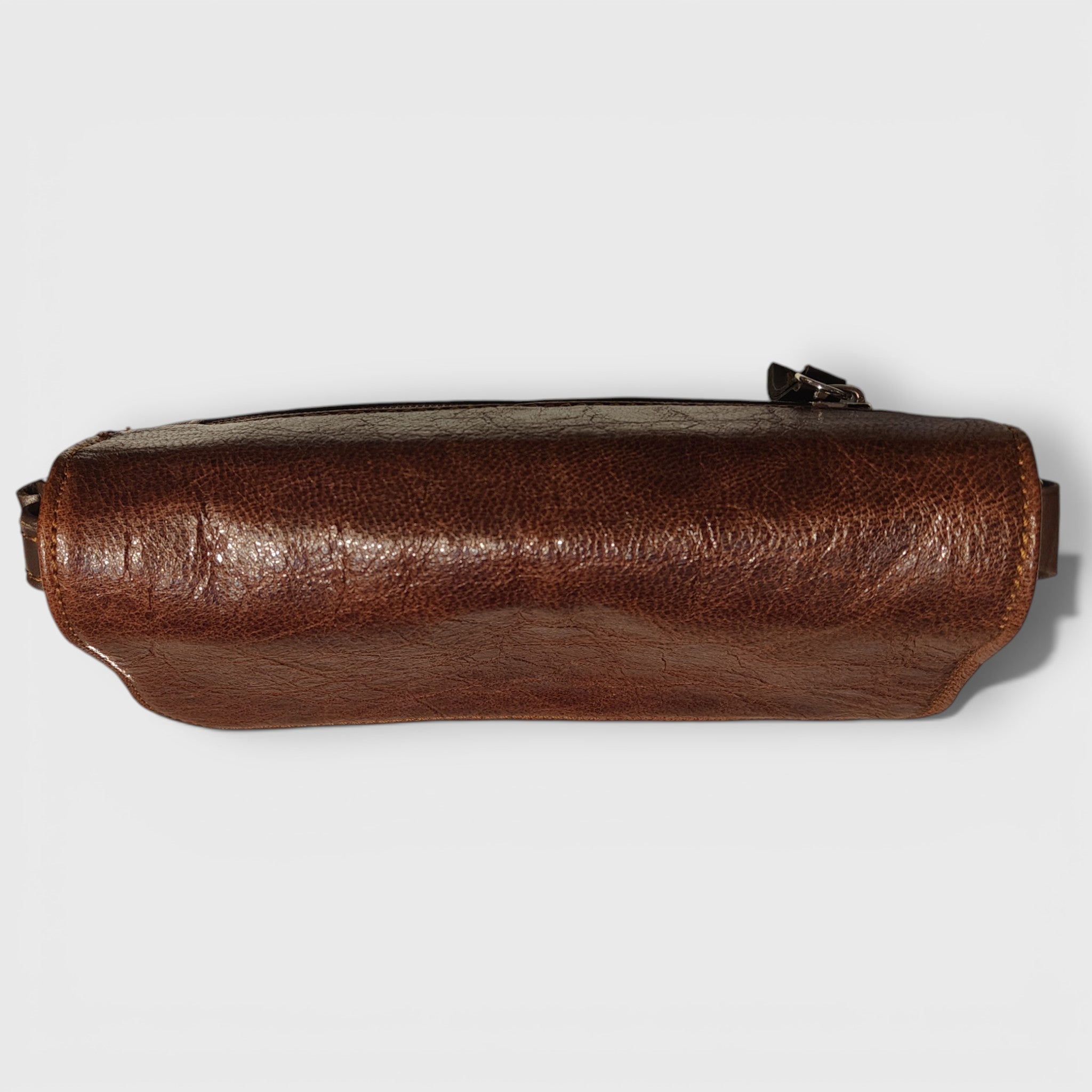 Pelle Nuda Milano, Artigianato Italiano, Vera pelle, Negozio Borse Donna, Tre soffietti marrone patchwork