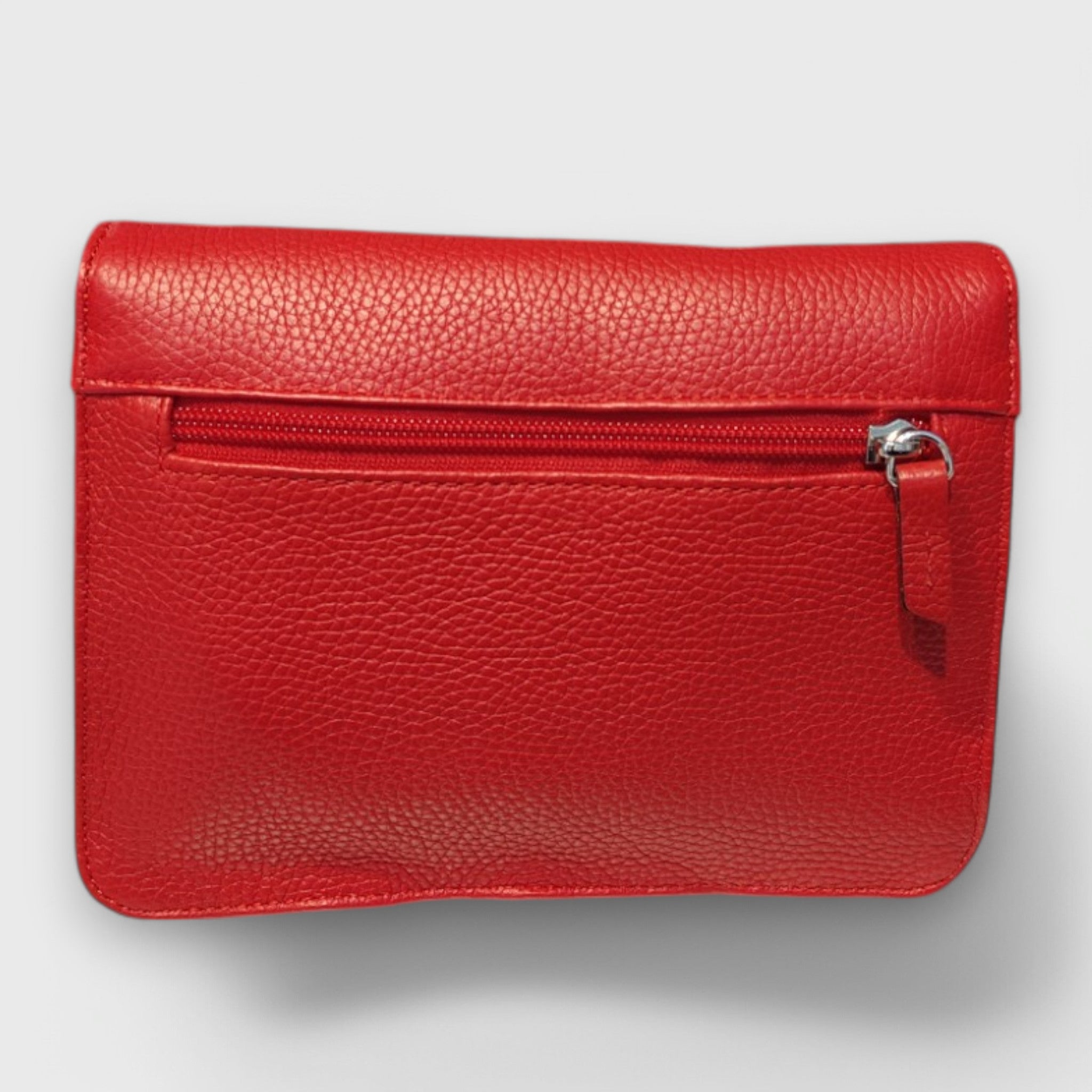 Pelletteria Pelle Nuda Milano, Artigianato italiano, Negozio borse donna, Vera pelle, Tre soffietti rosso