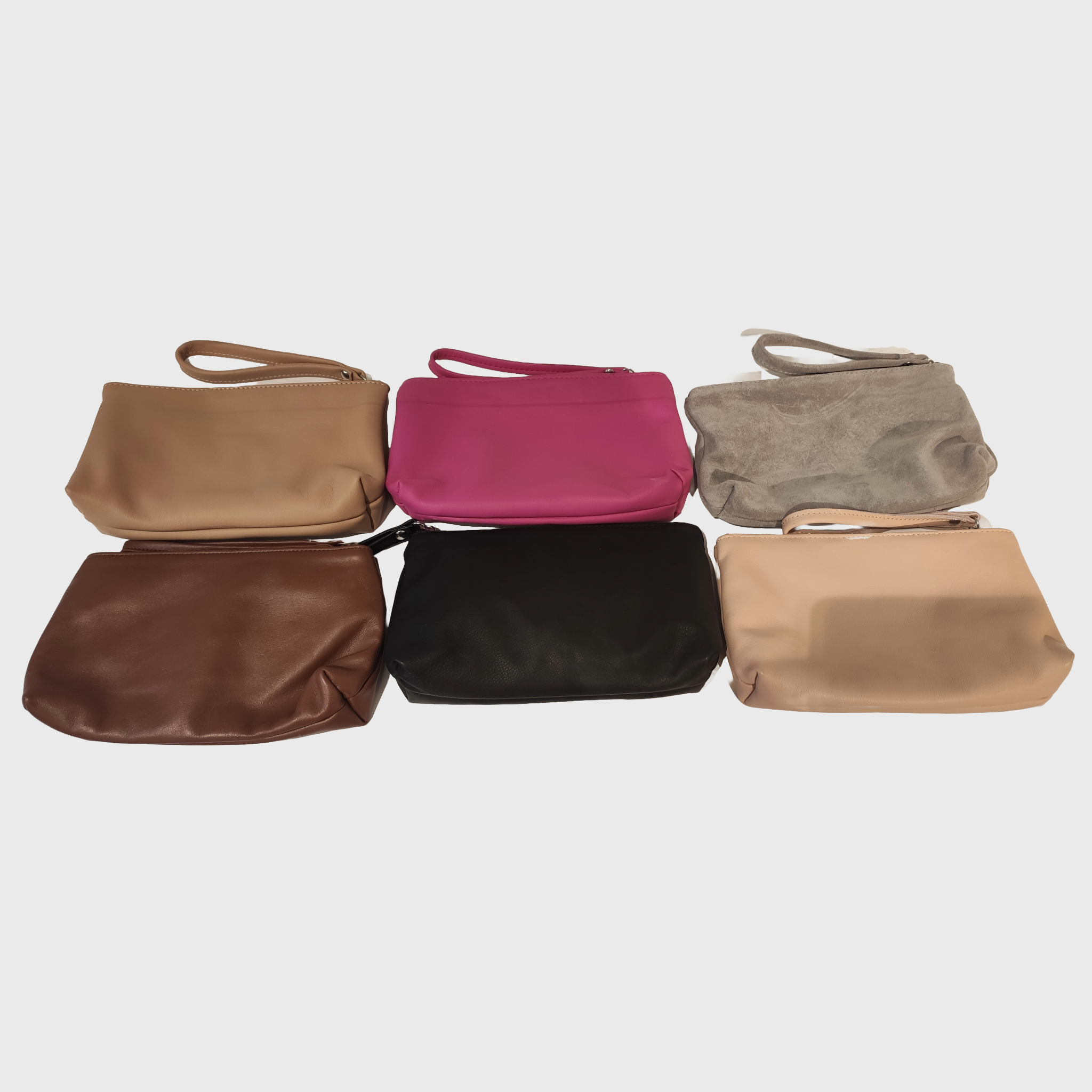 Trousse con manico, vera pelle, Artigianato italiano, Borse donna, Pelle Nuda