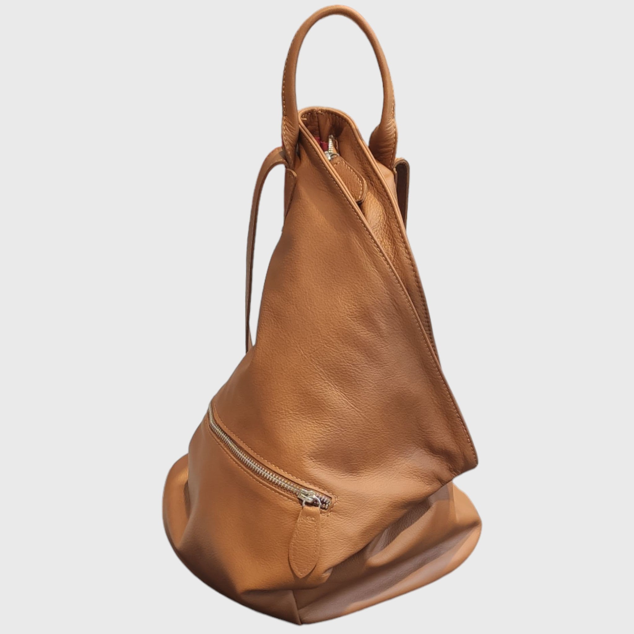 CONE BACKPACK in brown leather