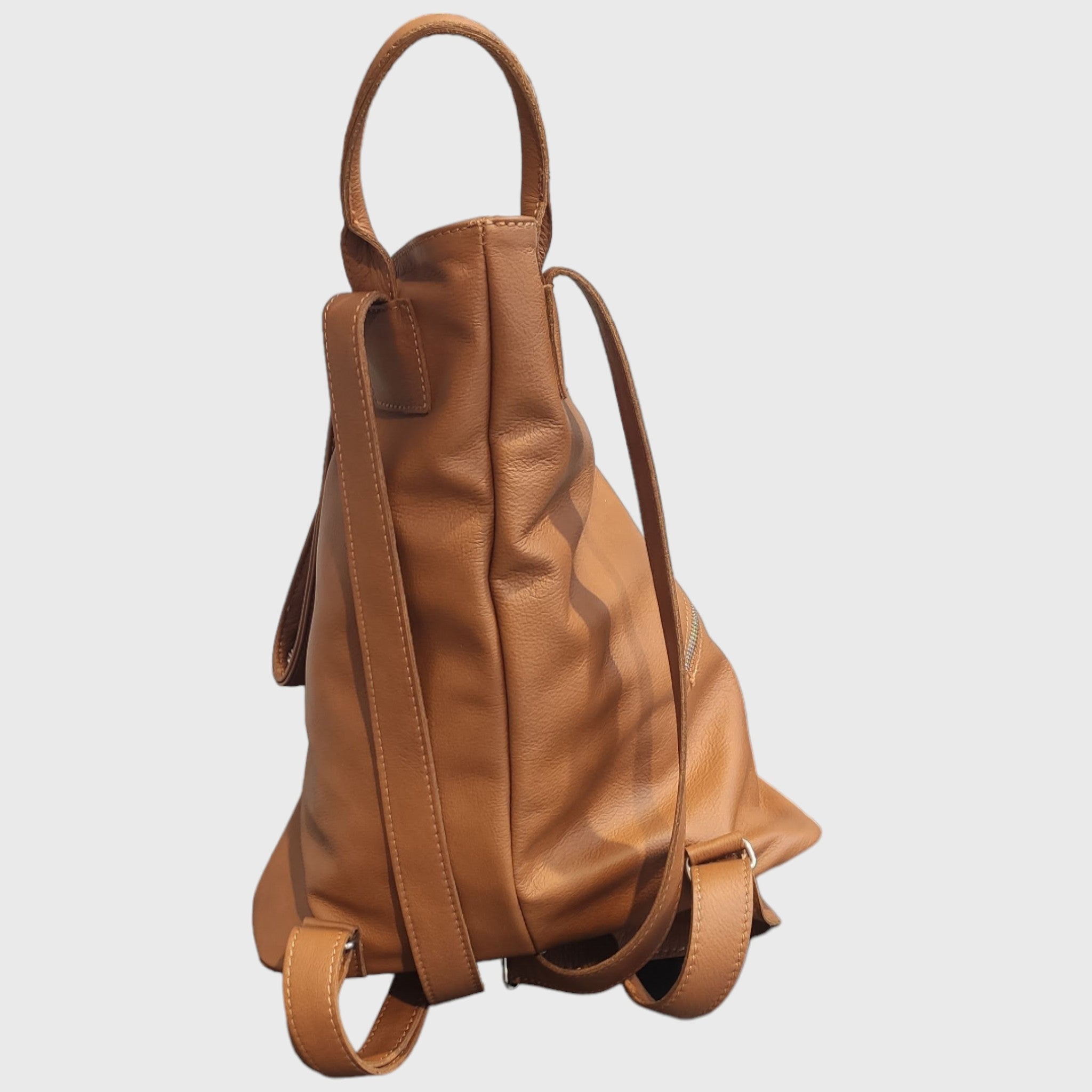 Zaino Cono, Borsa zaino, Pelletteria Pelle Nuda Milano, Artigianato italiano, vera pelle