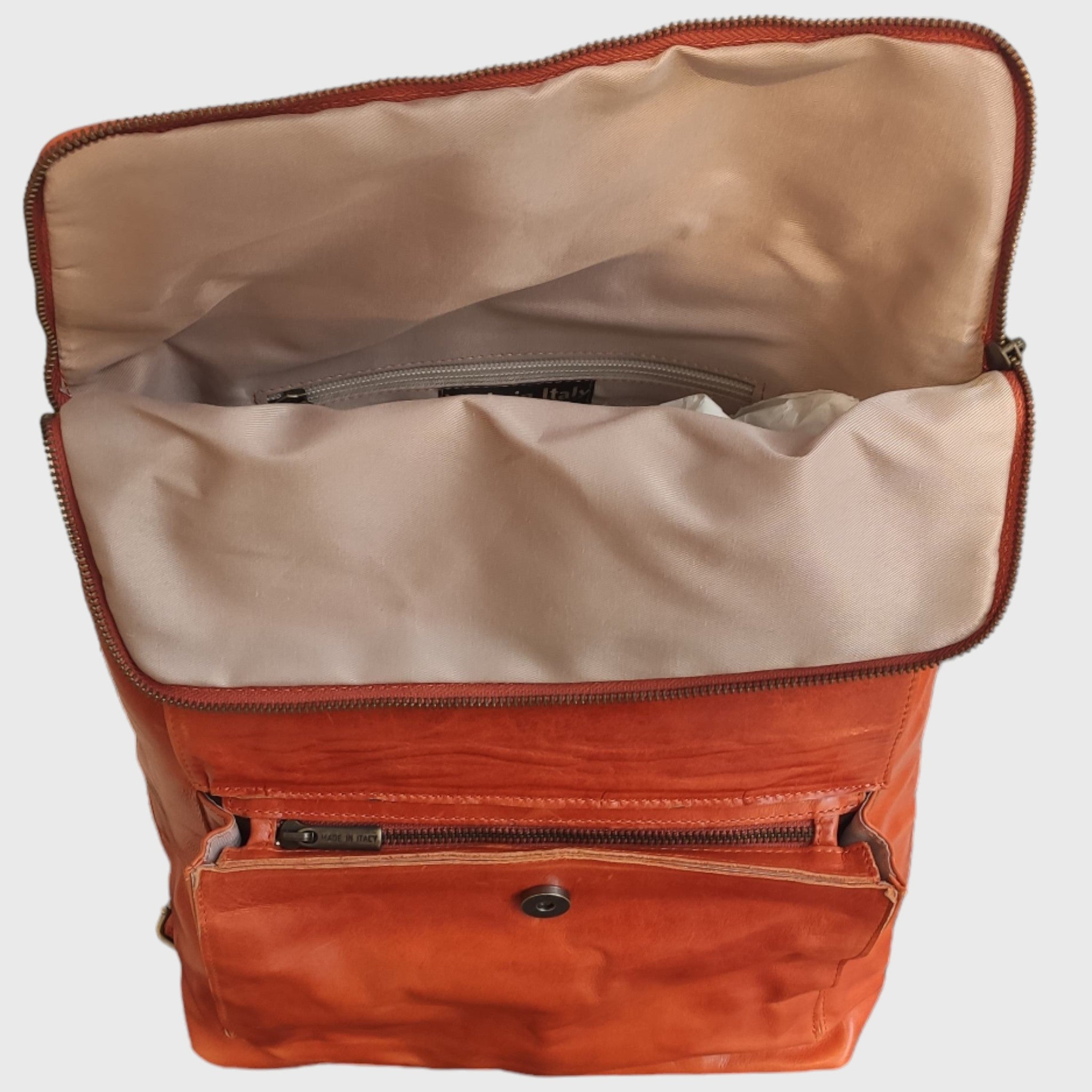 Pelletteria Pelle Nuda Milano, Vera pelle, zaino donna uomo, artigianato italiano