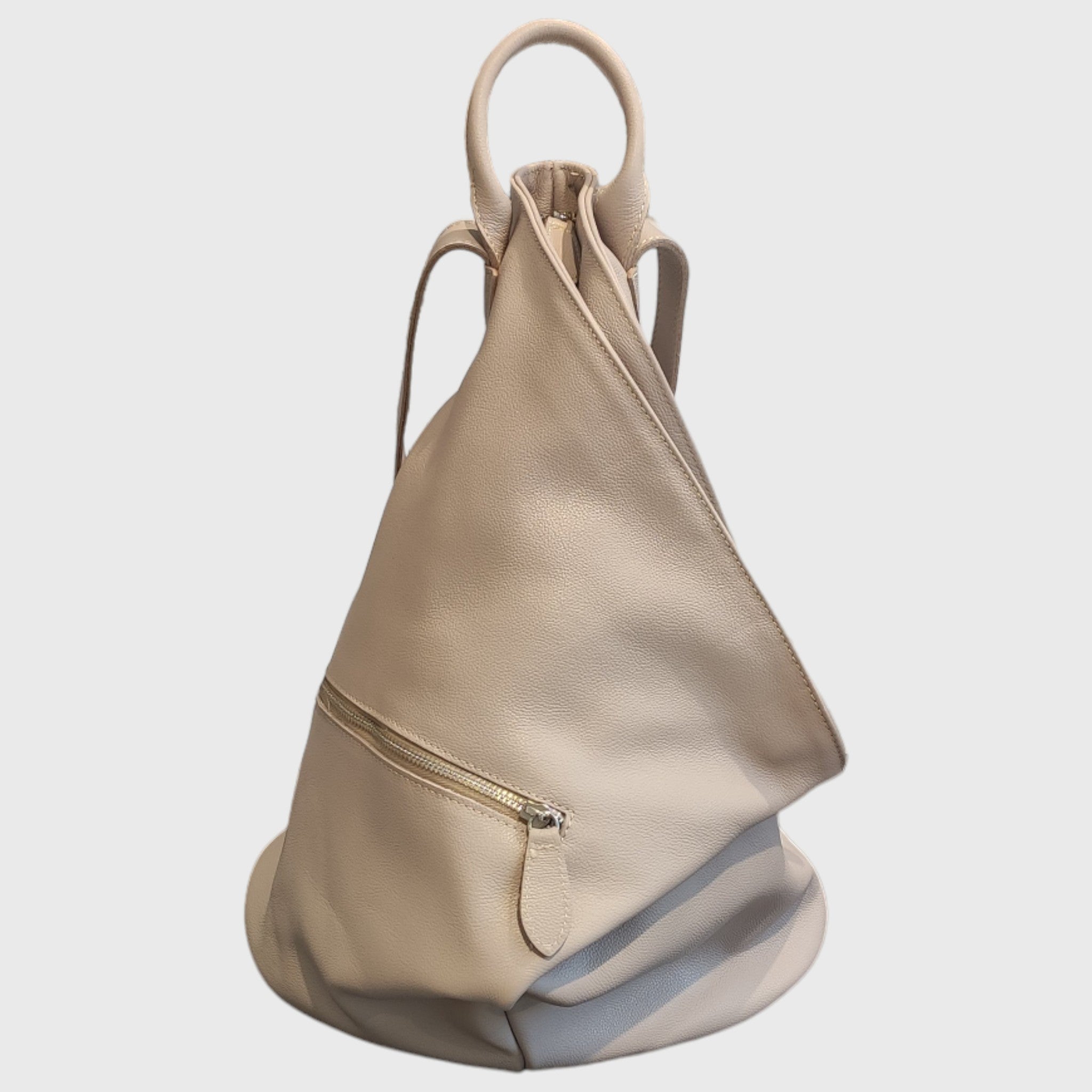 Zaino Cono, Borsa zaino, Pelletteria Pelle Nuda Milano, Artigianato italiano, vera pelle