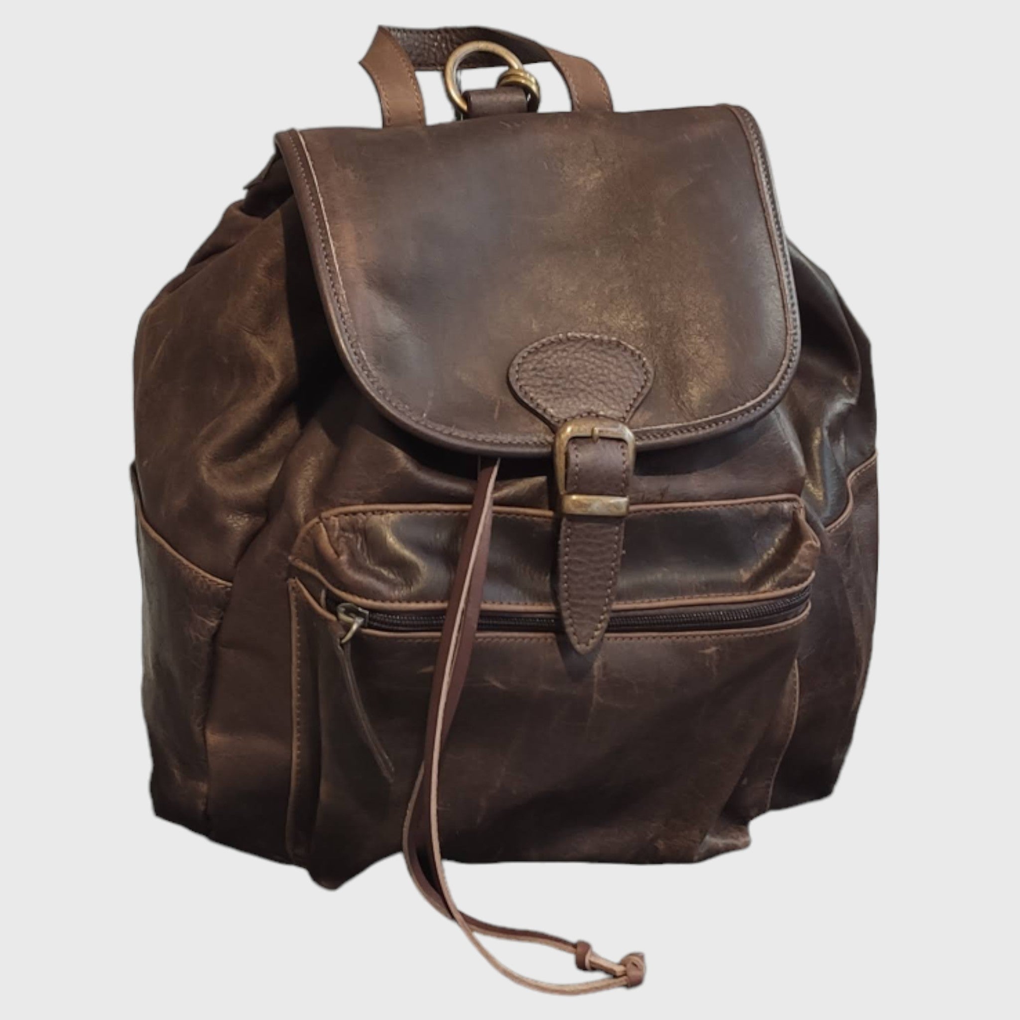 Pelletteria Pelle Nuda Milano, Zaino cuscino, Vera pelle, Artigianato italiano