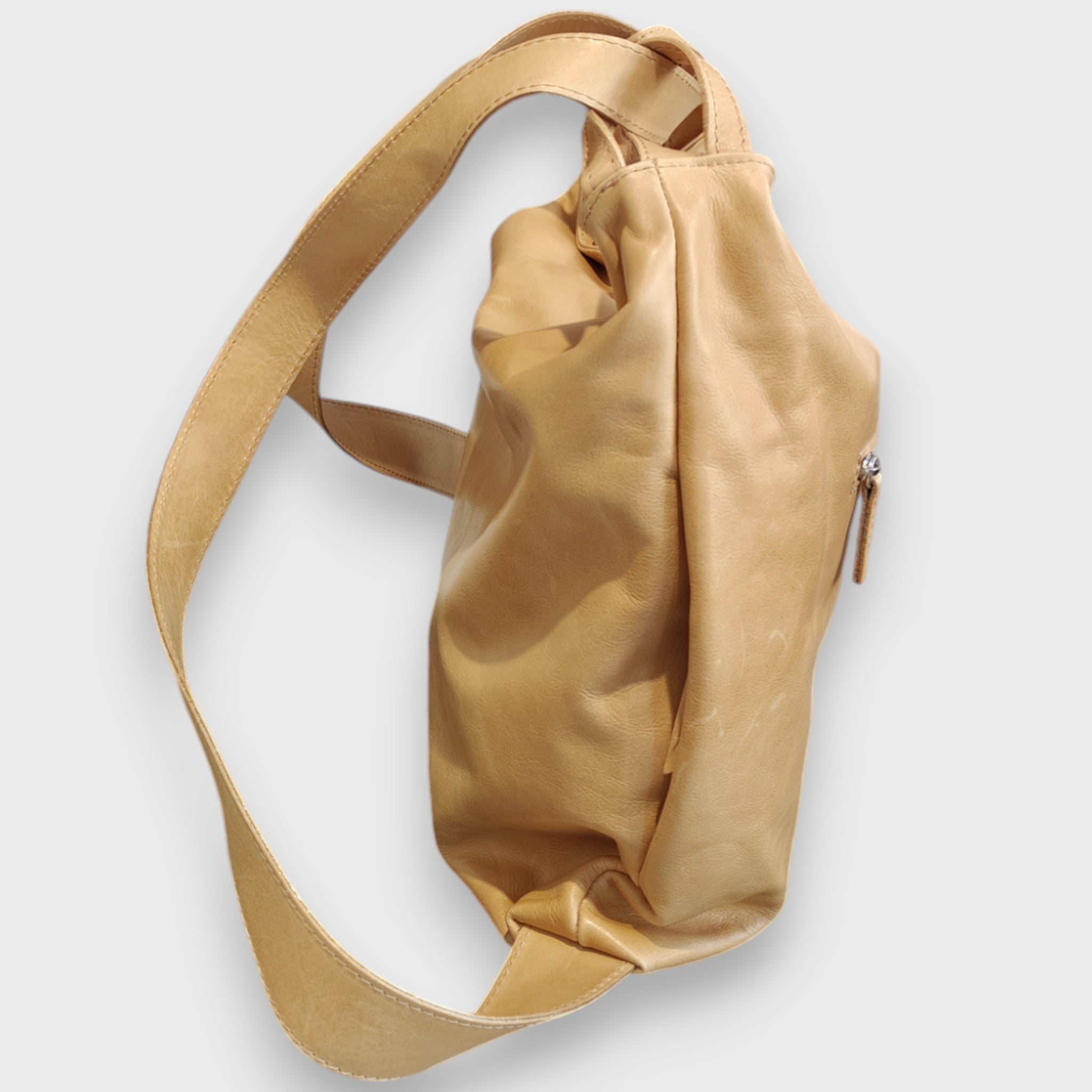 ROMA BACKPACK in beige leather