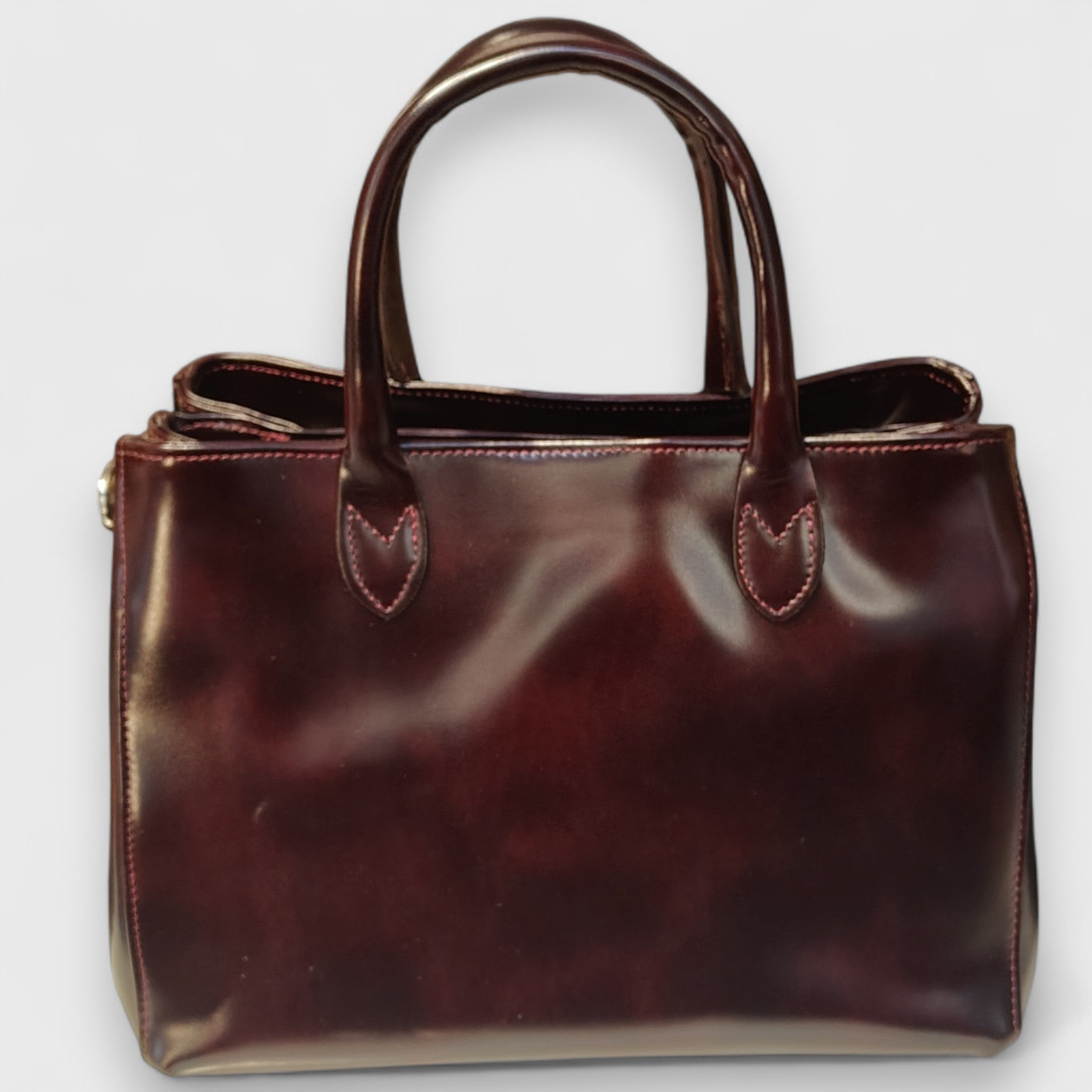 Pelletteria Pelle Nuda Milano, Artigianato italiano, Vera pelle, Negozio borse donna, 3 zip bordeaux