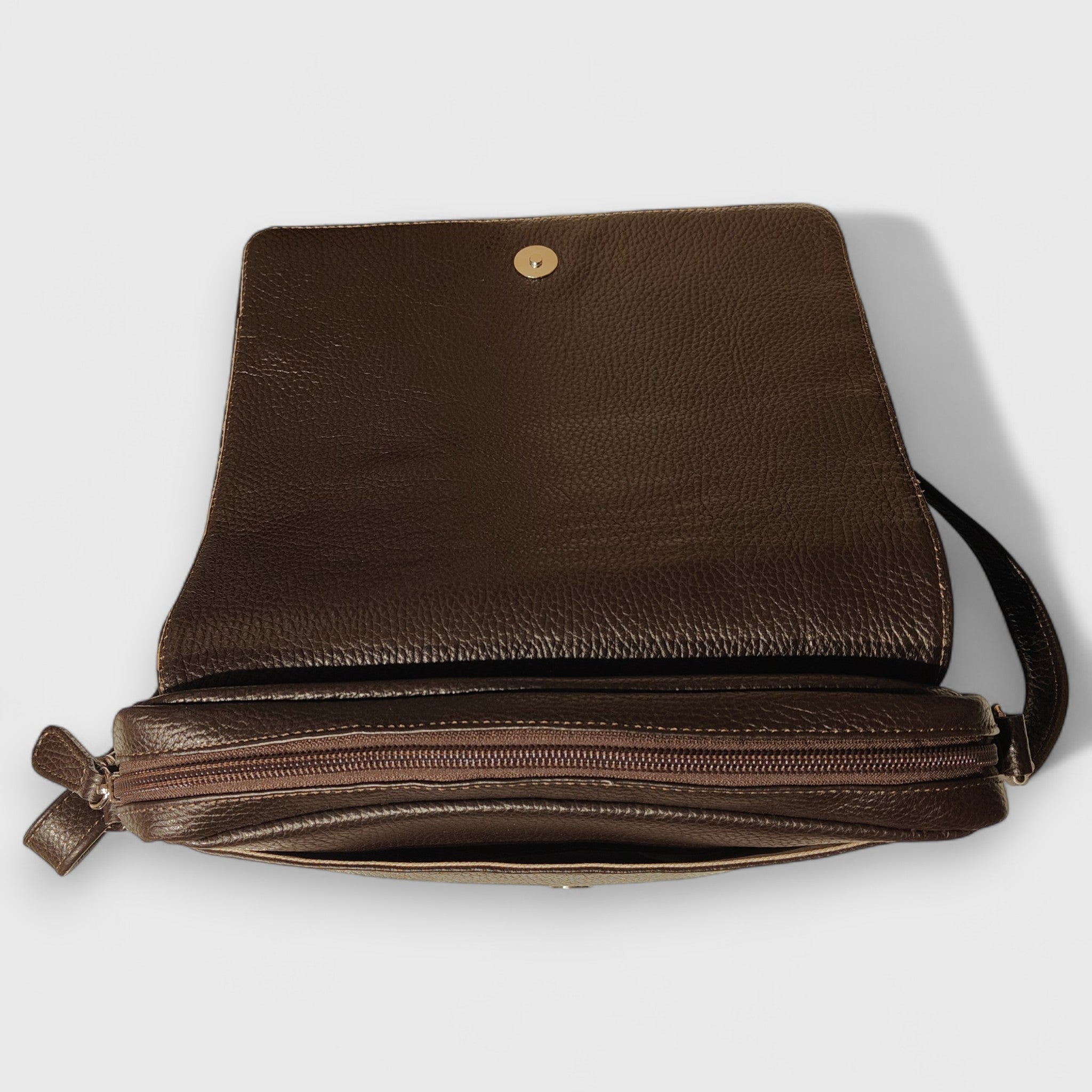 Pelletteria Pelle Nuda Milano, Artigianato Italiano, Vera pelle, Negozio borse donna, Aida marrone scuro