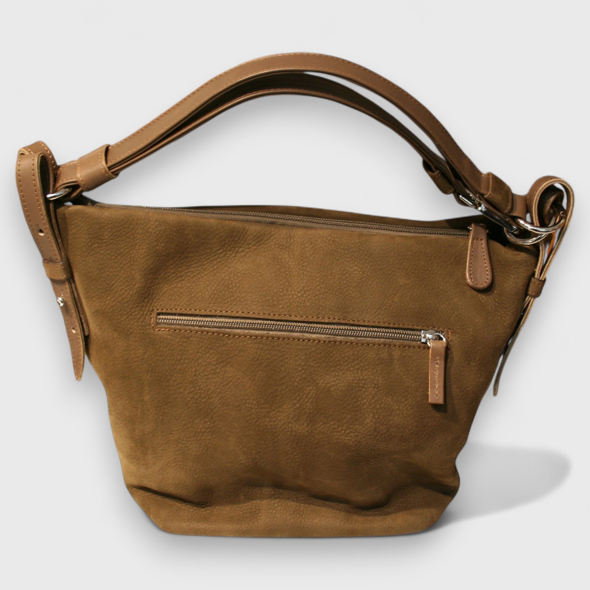 Pelletteria Pelle Nuda Milano, Artigianato Italiano, Vera Pelle, Negozio borse donna, Alessandra nabuk marrone