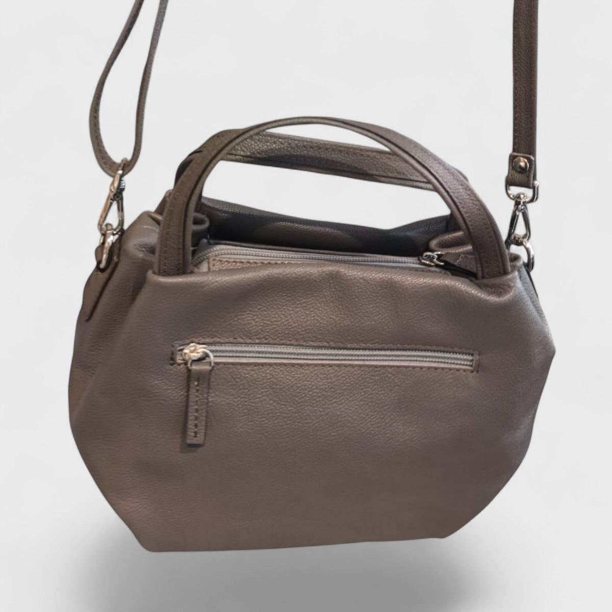 Pelletteria Pelle Nuda Milano, Vera pelle Italiana, Negozio borse donna, Andrea grigio
