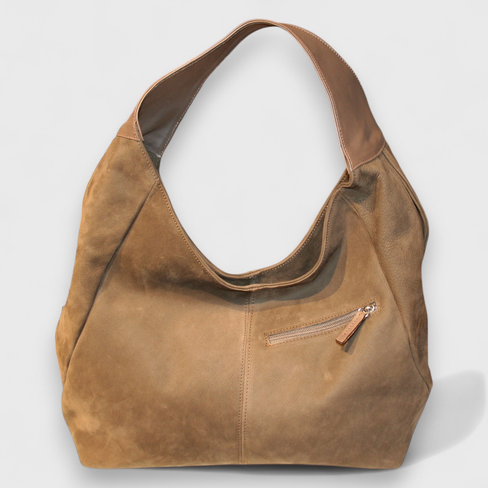 Pelletteria Pelle Nuda Milano, Artigianato Italiano, Vera Pelle, Negozio borse donna, Barchetta nabuk marrone