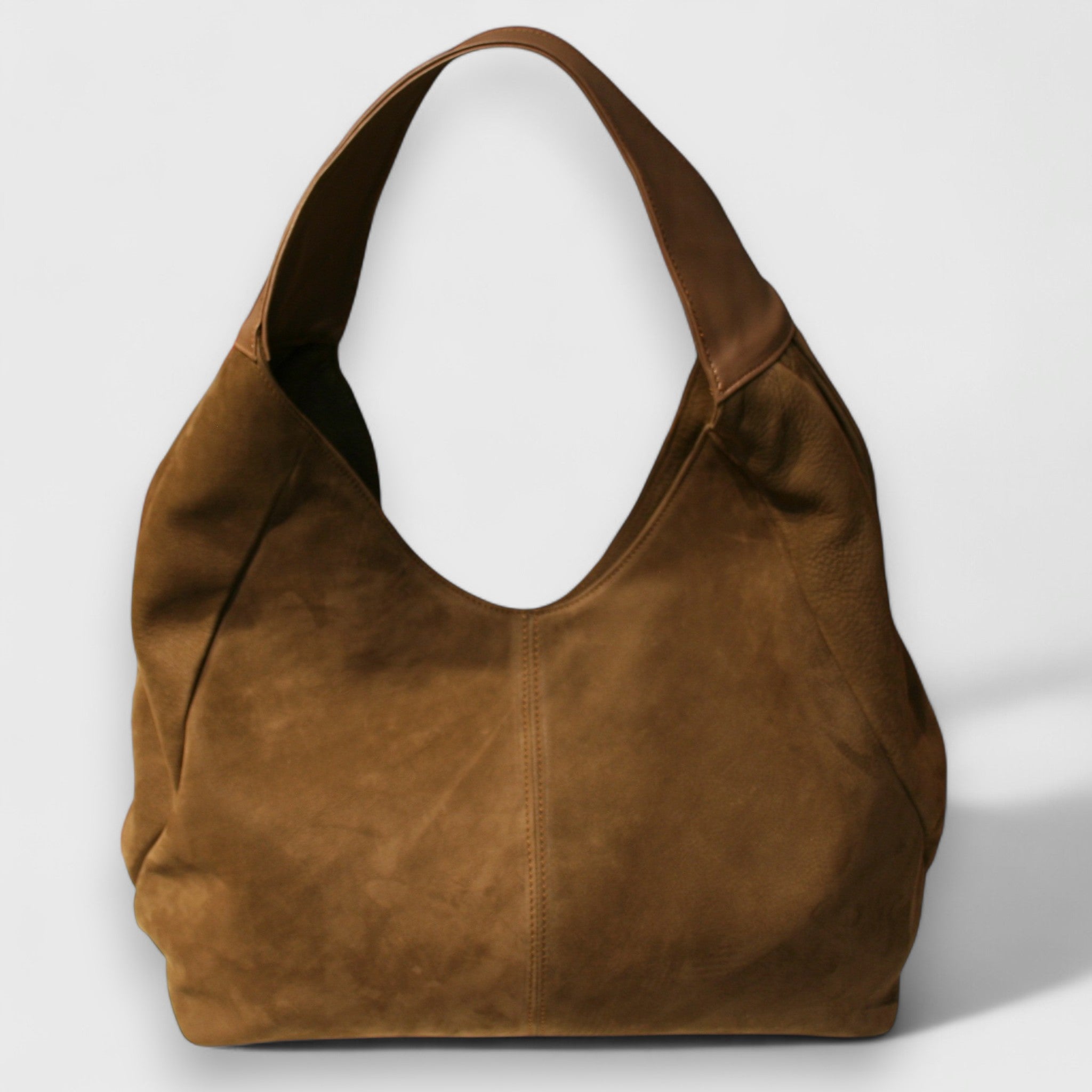 Pelletteria Pelle Nuda Milano, Artigianato Italiano, Vera Pelle, Negozio borse donna, Barchetta nabuk marrone