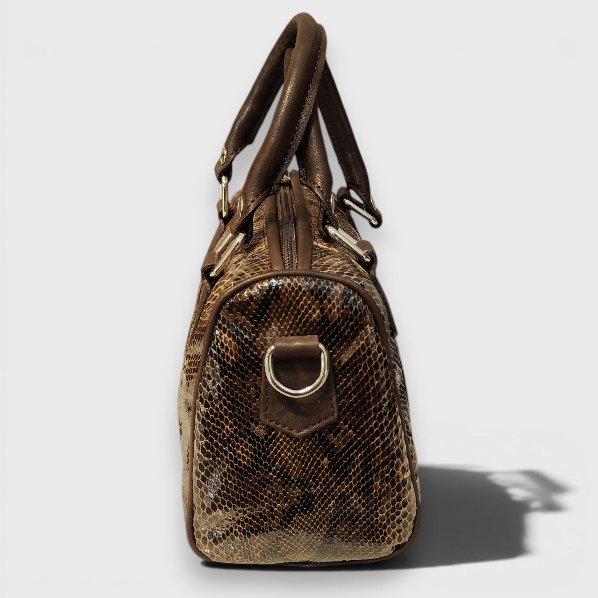 Pelletteria Pelle Nuda Milano, Vera pelle Italiana, Negozio borse donna, Bauletto mini pitone