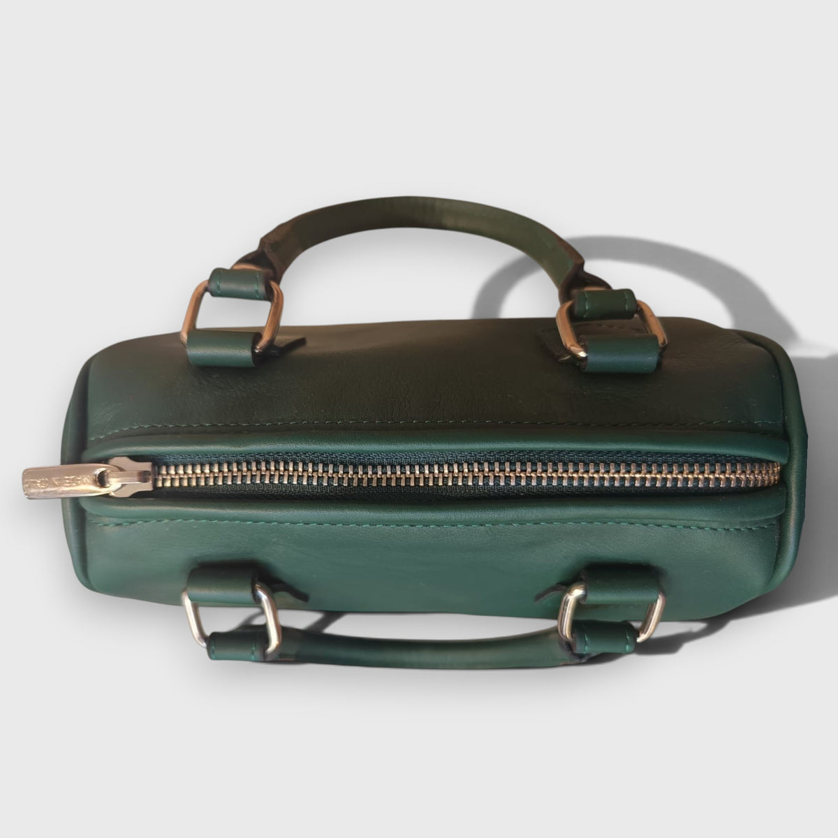 Pelletteria Pelle Nuda Milano, Vera pelle italiana, negozio borse donna, bauletto mini verde