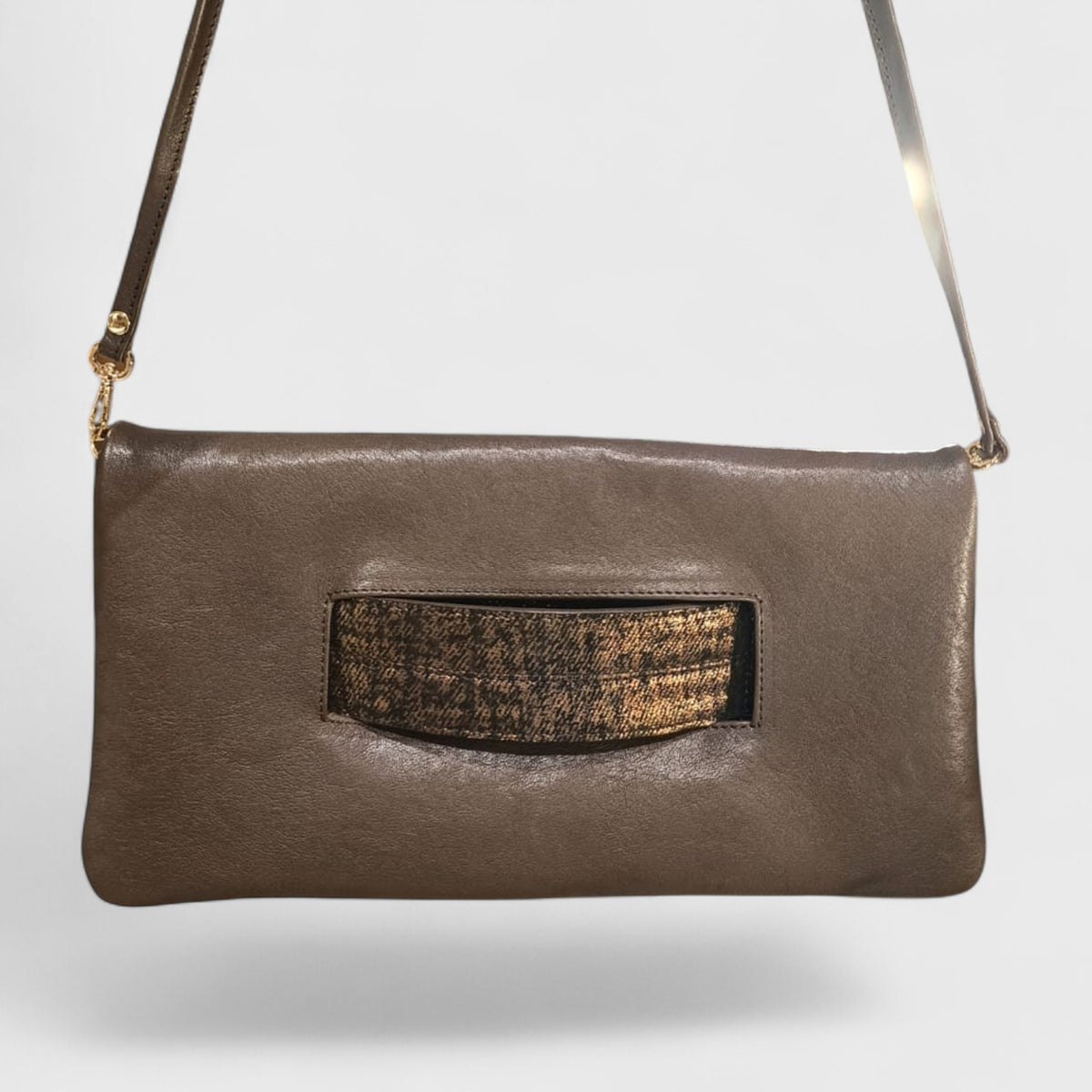 Pelletteria Pelle Nuda Milano, Vera Pelle Italiana, Negozio borse donna, Bea marrone bronzo