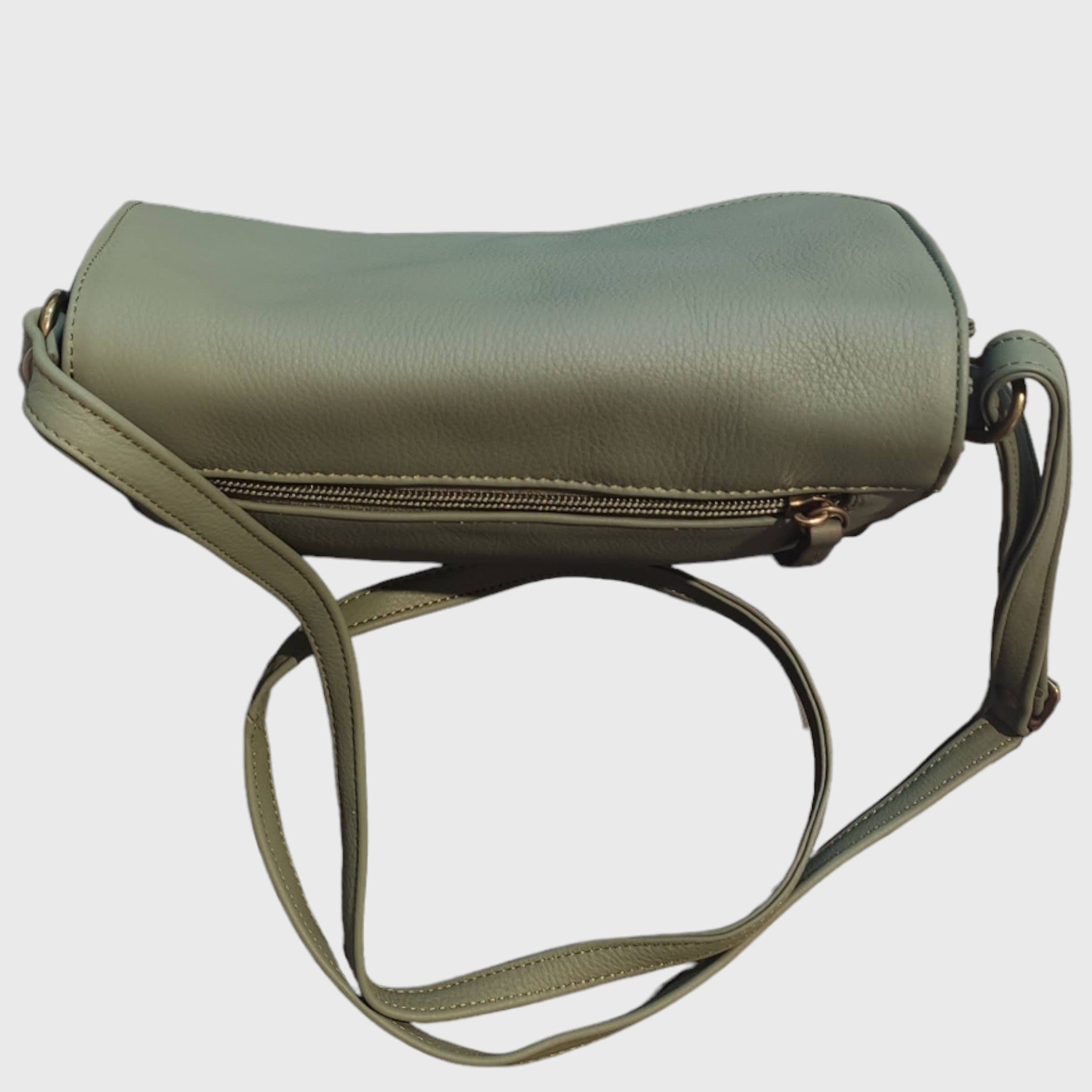 Pelletteria Pelle Nuda Milano, Artigianato italiano, Borsa donna, Vera pelle, Big Tre soffietti verde