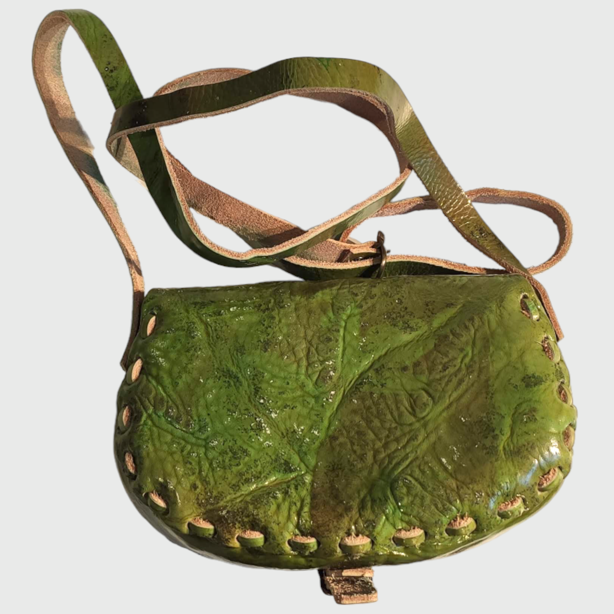 Borsa donna, borsa in pelle, vera pelle, Bomboniera Mini Verde, artigianato italiano, Pelle Nuda