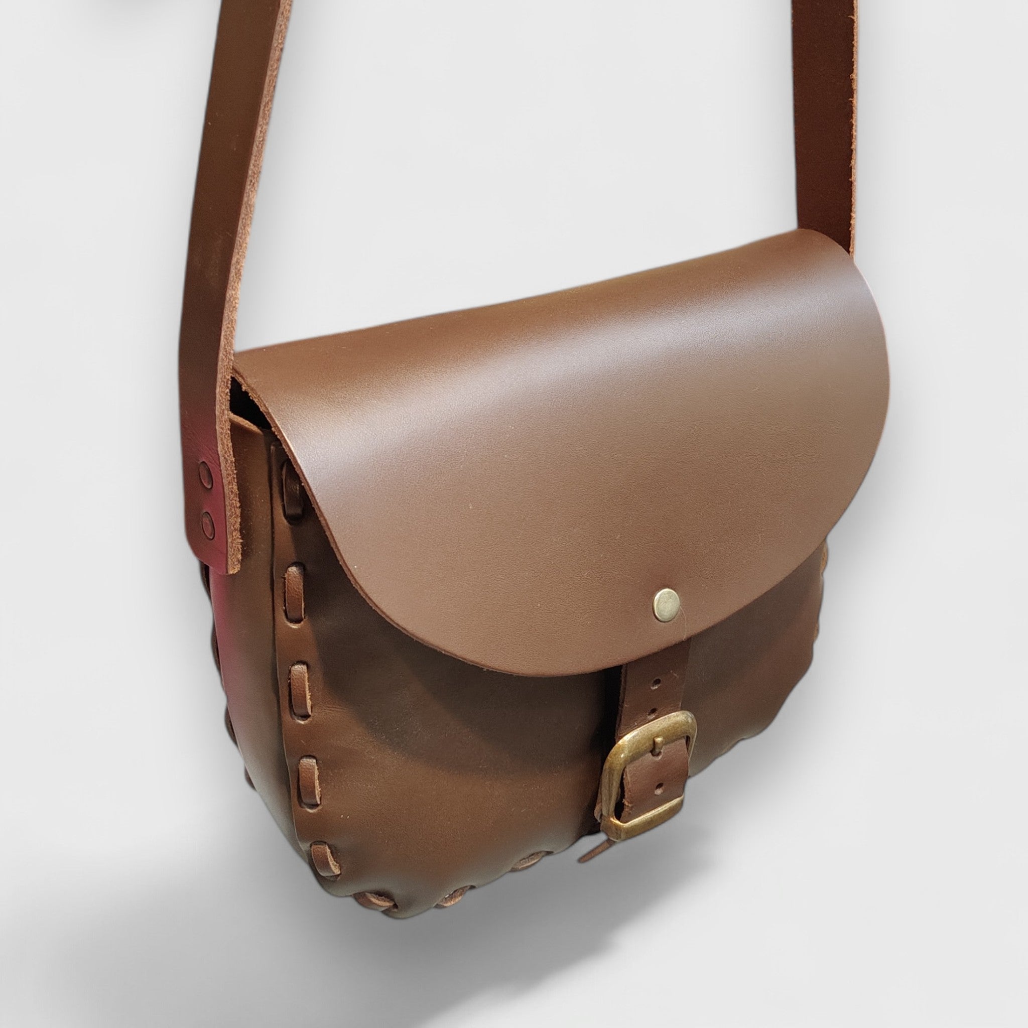 Pelletteria Pelle Nuda Milano, Artigianato italiano, Vera pelle, Borse donna, Bomboniera media marrone