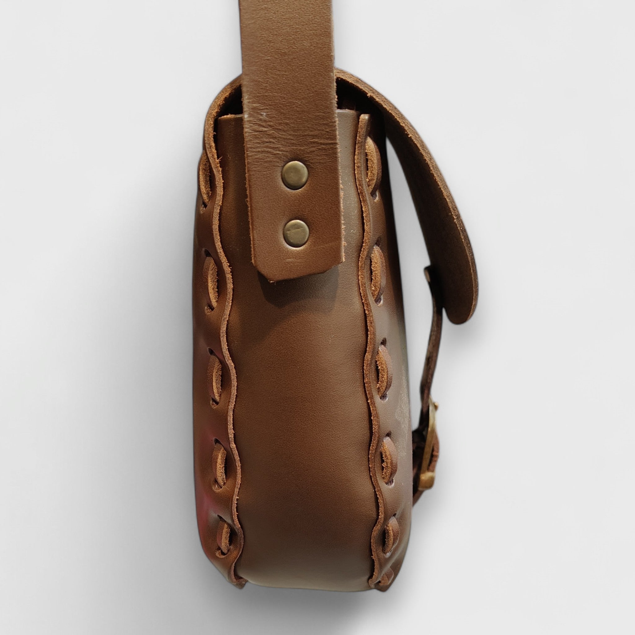 Pelletteria Pelle Nuda Milano, Artigianato italiano, Vera pelle, Borse donna, Bomboniera media marrone
