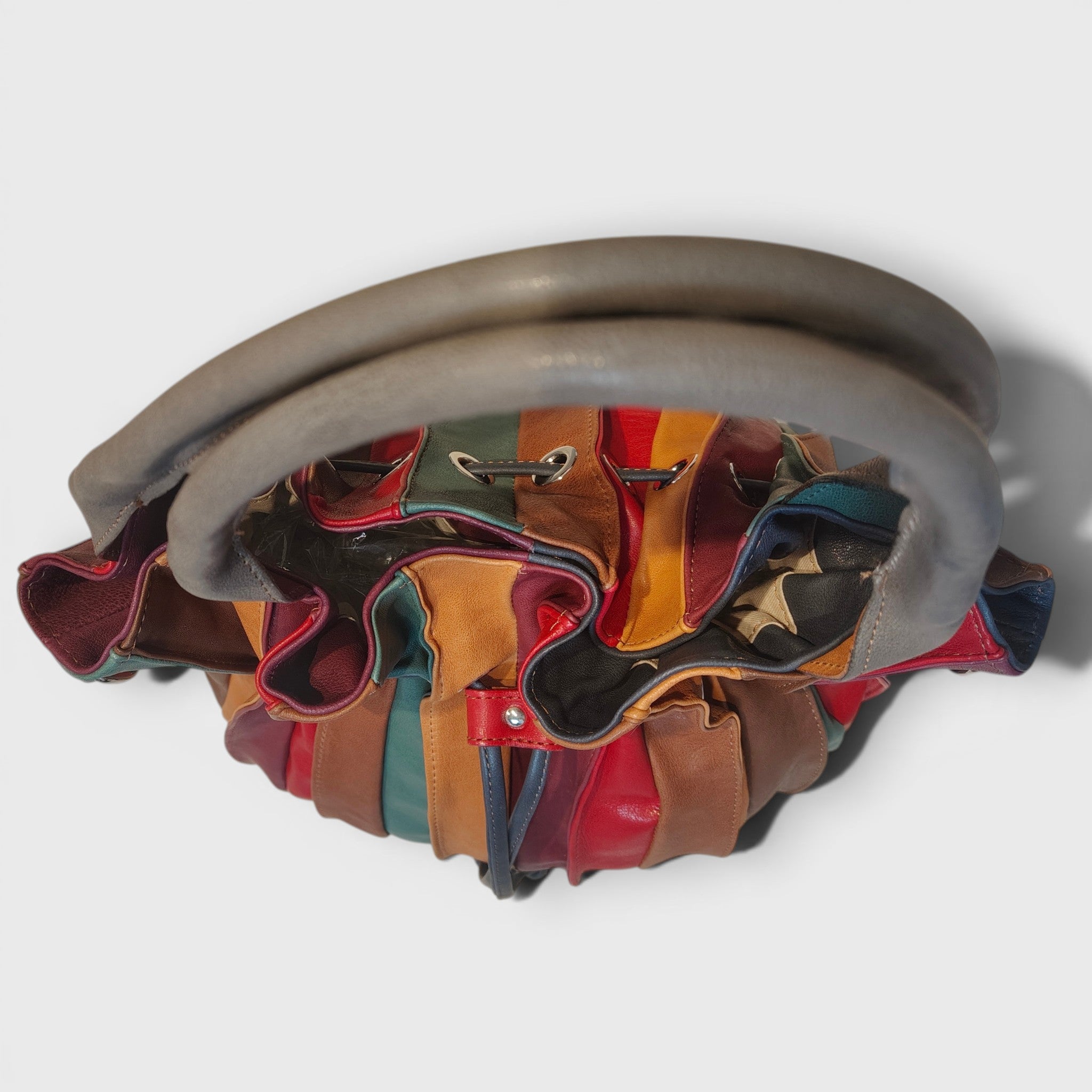Pelletteria Pelle Nuda Milano, Vera pelle italiana, Negozio borse donna, Caramella multicolore