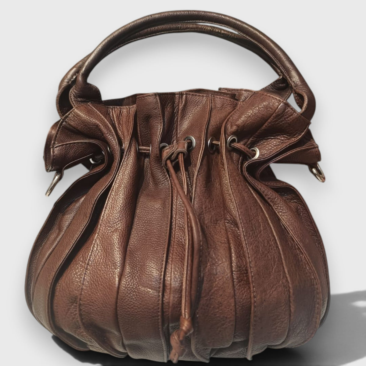 CARAMELLA in pelle marrone