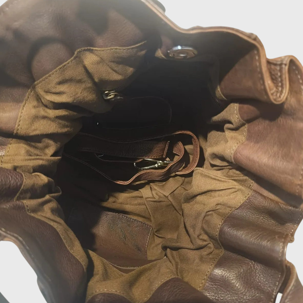 CARAMELLA in pelle marrone