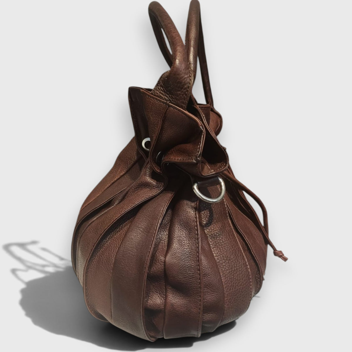 CARAMELLA in pelle marrone