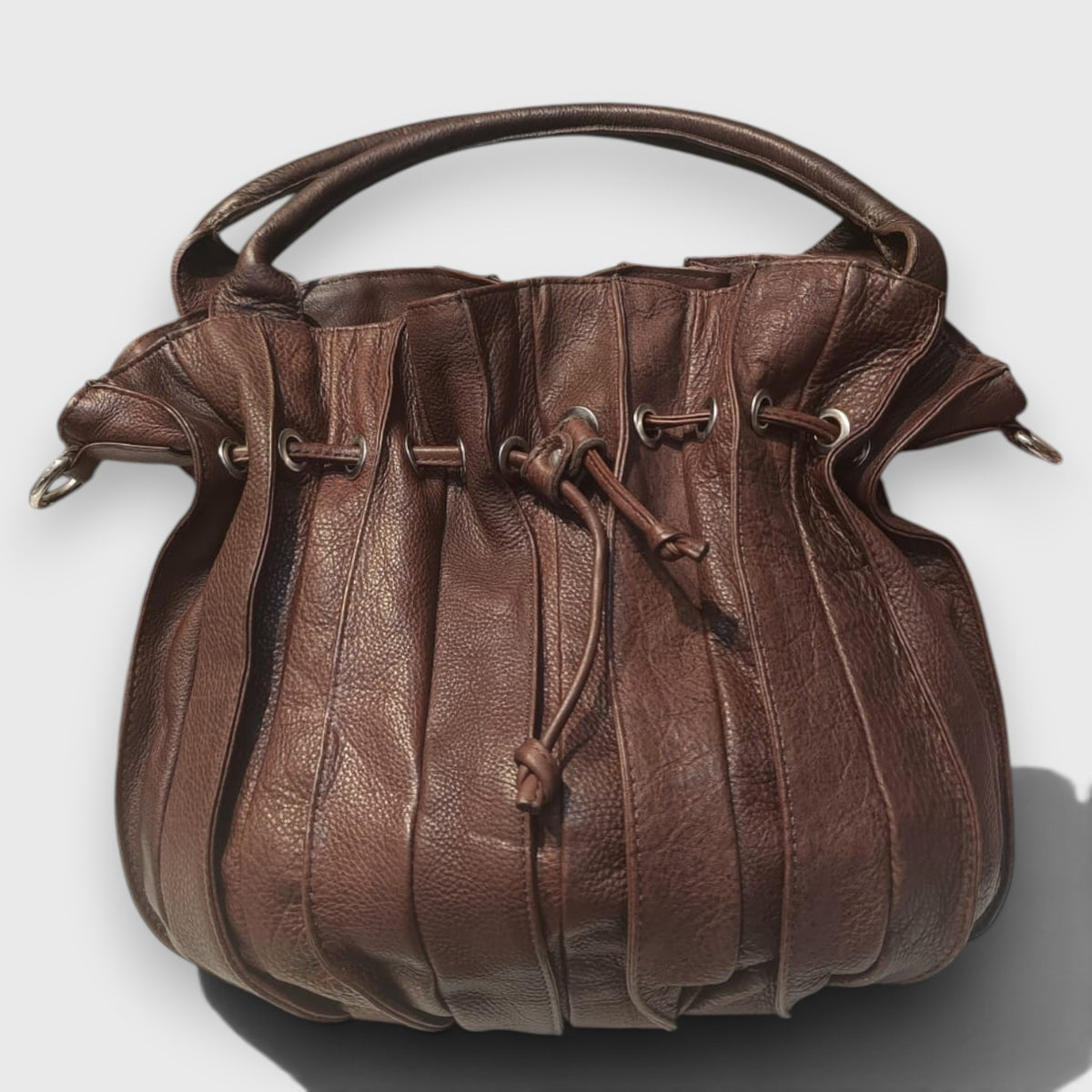 CARAMELLA in pelle marrone