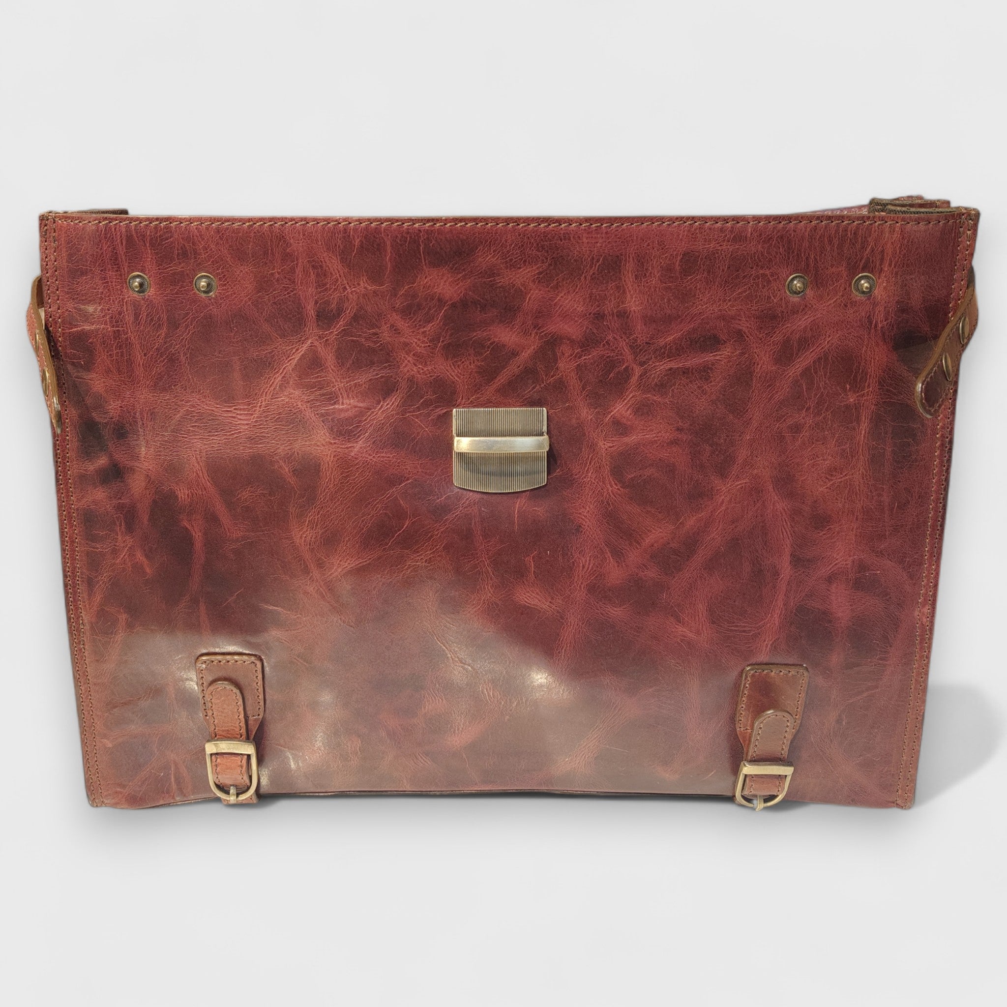 Pelletteria Pelle Nuda Milano, Artigianato Italiano, Vera pelle, Negozio borse donna uomo, Cartella professionale marrone