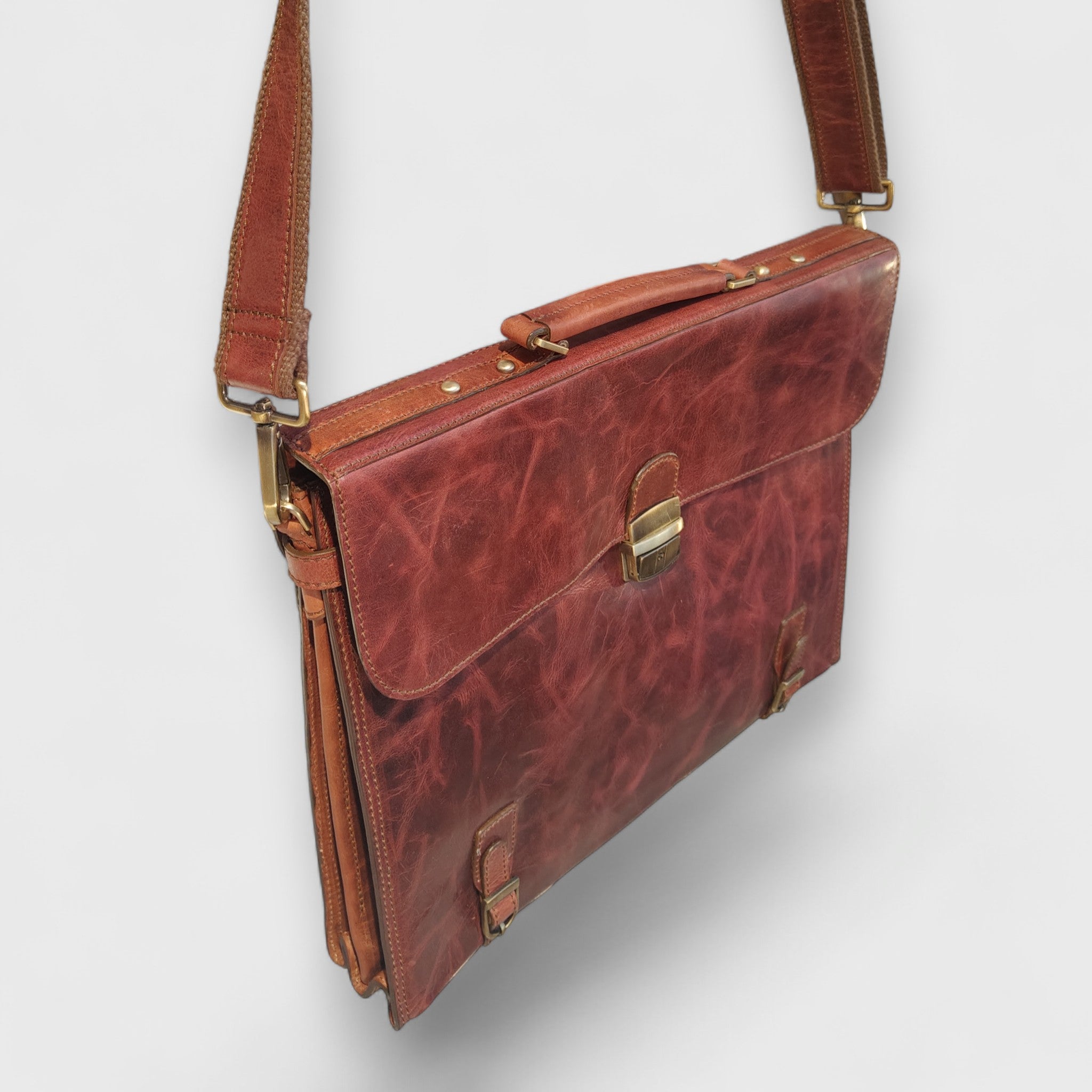 Pelletteria Pelle Nuda Milano, Artigianato Italiano, Vera pelle, Negozio borse donna uomo, Cartella professionale marrone