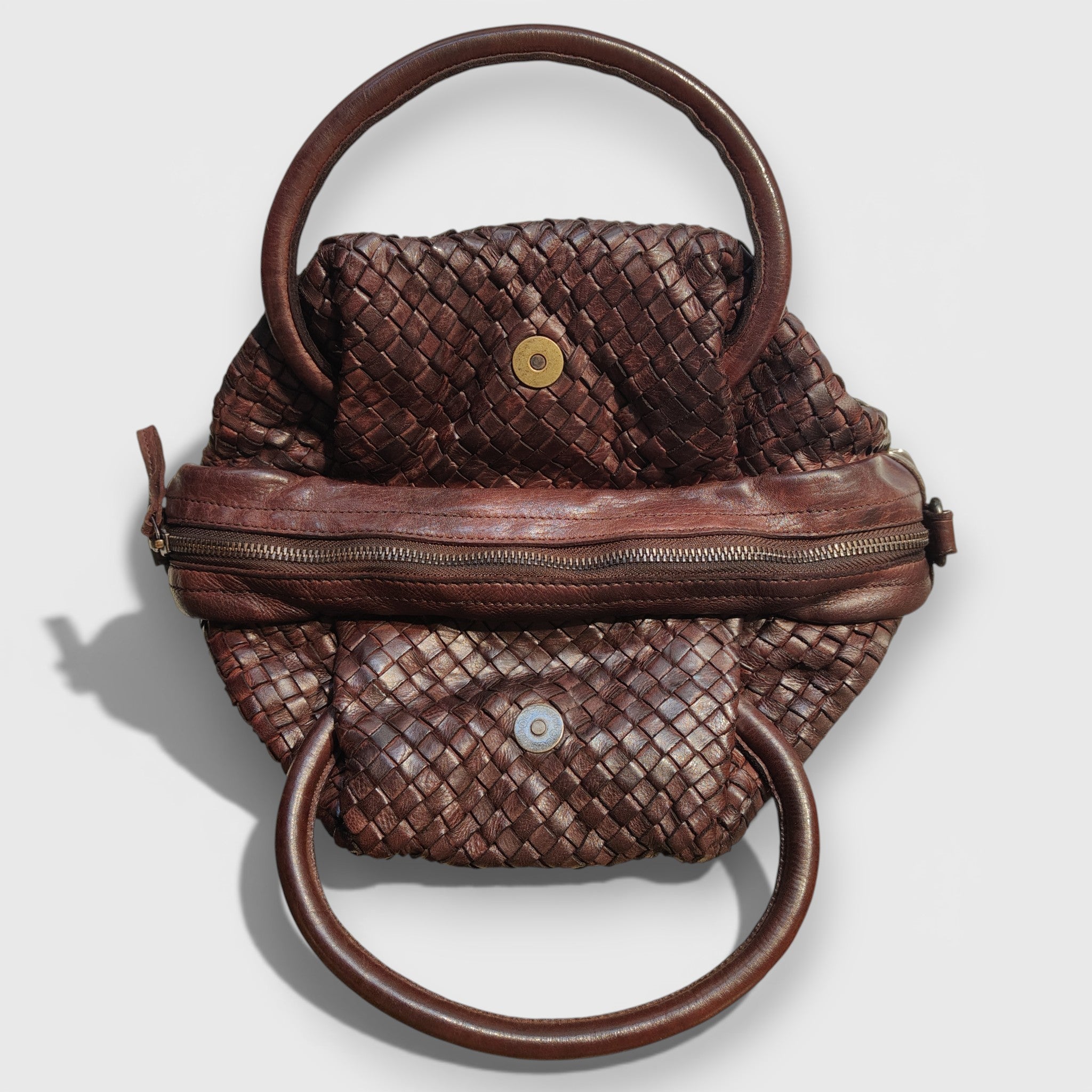 Pelletteria Pelle Nuda Milano, Artigianato italiano, Vera pelle, Negozio borse donna, Frida intrecciata