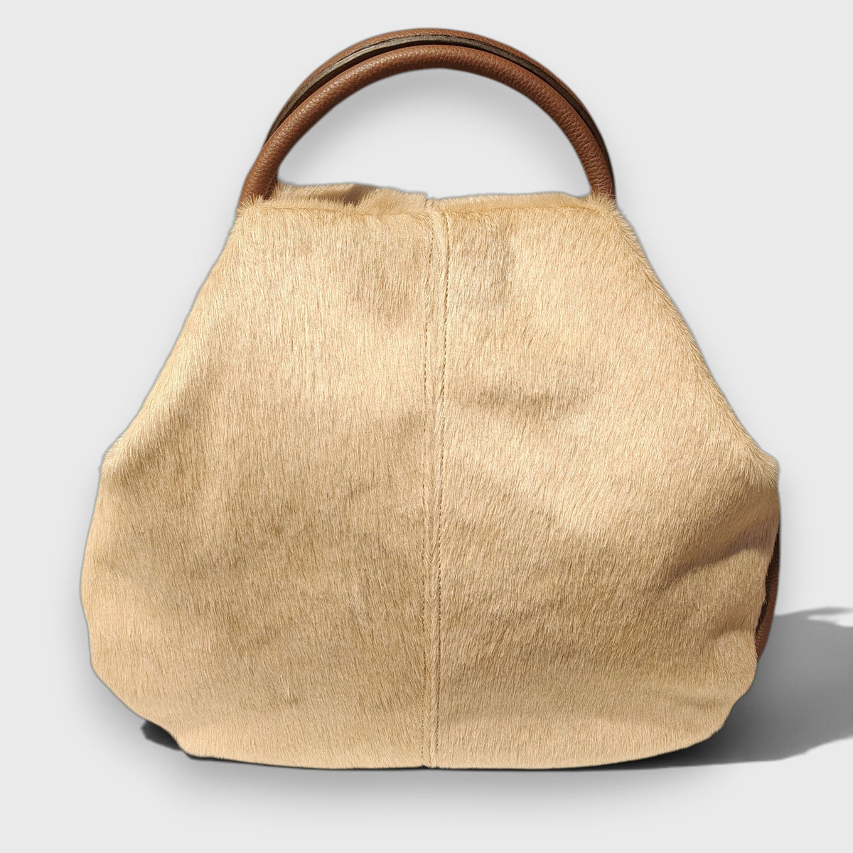 Pelletteria Pelle Nuda Milano, Vera pelle italiana, negozio borse donna, Frida cavallino beige