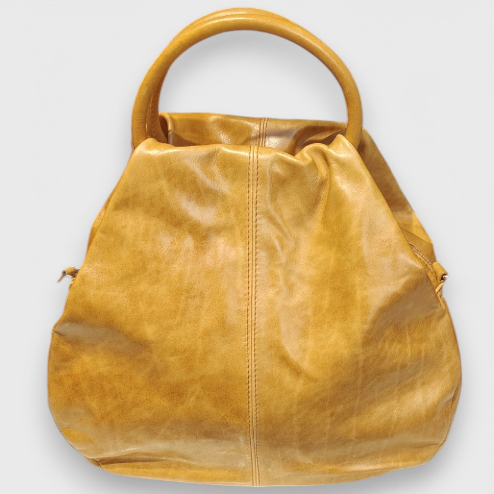 Pelletteria Pelle Nuda Milano, Artigianato Italiano, Vera pelle, Negozio borse donna, Frida giallo