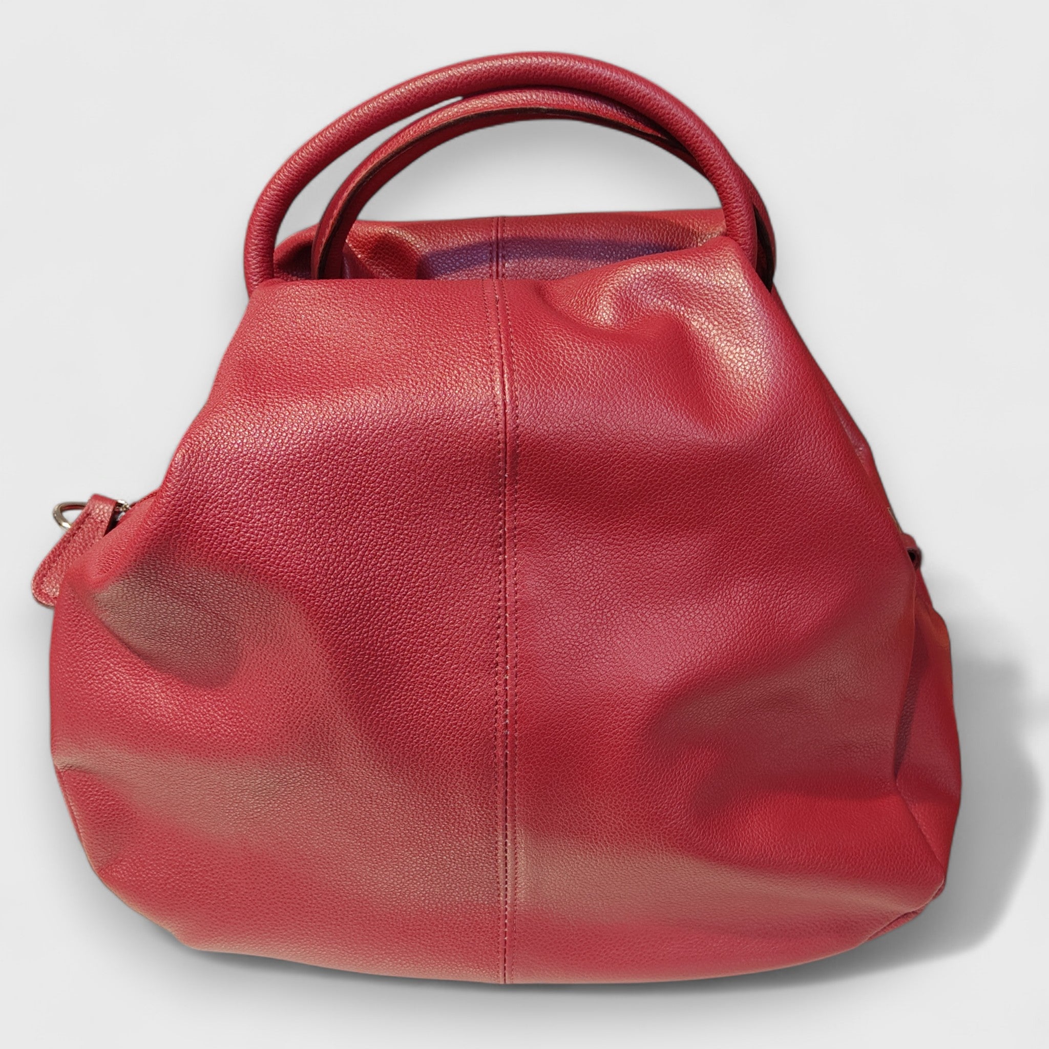 Pelletteria Pelle Nuda Milano, Artigianato Italiano, vera pelle, Negozio borse donna, Frida rosso
