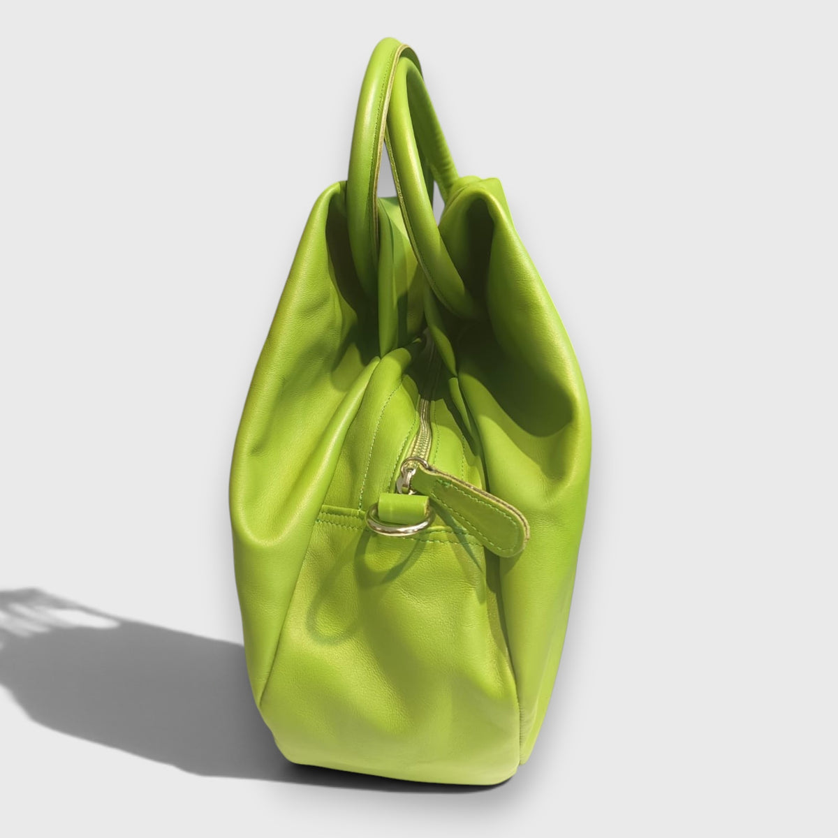 Pelletteria Pelle Nuda Milano, Vera Pelle Italiana, Negozio borse donna, Frida verde chiaro