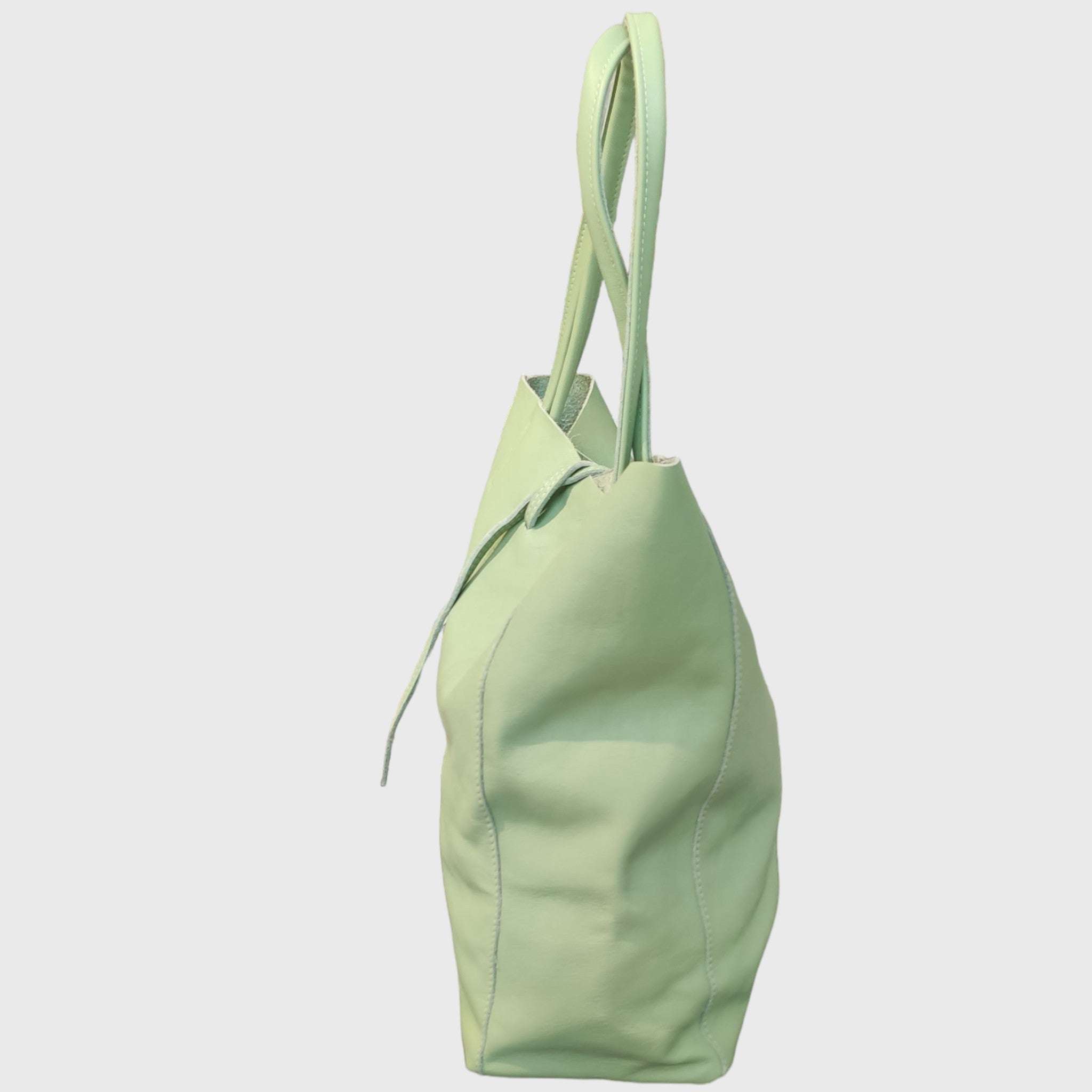 Pelletteria Pelle Nuda Milano, Vera Pelle, Artigianato italiano, borsa donna, Giulia verde