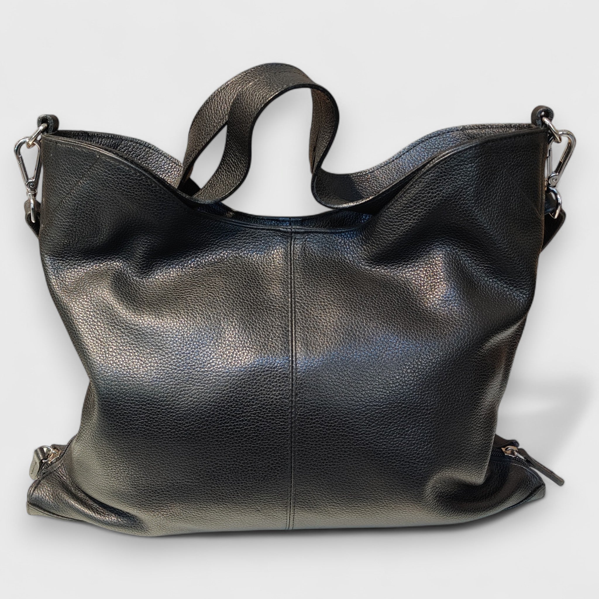 Pelletteria Pelle Nuda Milano, Artigianato Italiano, Vera pelle, Negozio borse donna, Greta nera
