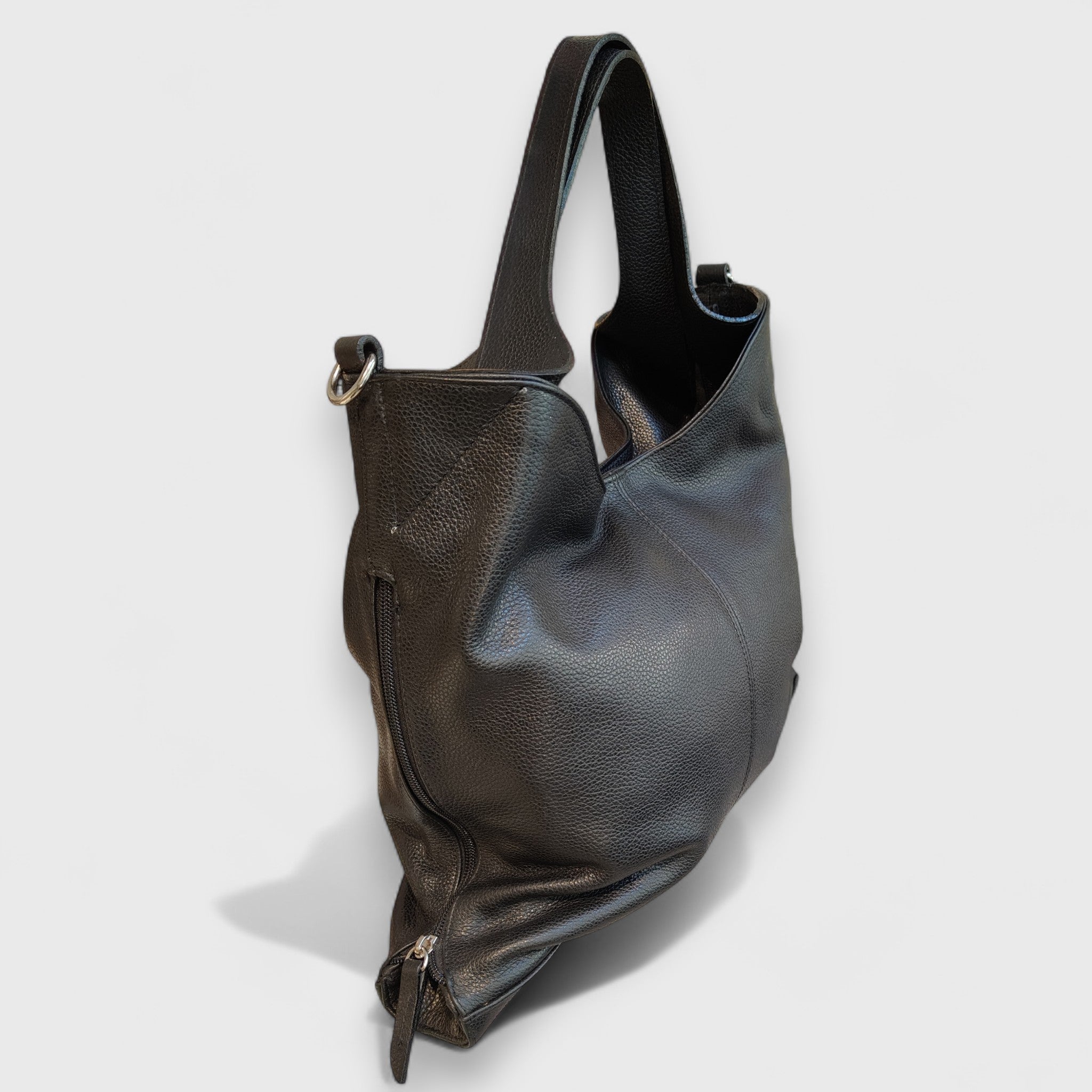 Pelletteria Pelle Nuda Milano, Artigianato Italiano, Vera pelle, Negozio borse donna, Greta nera