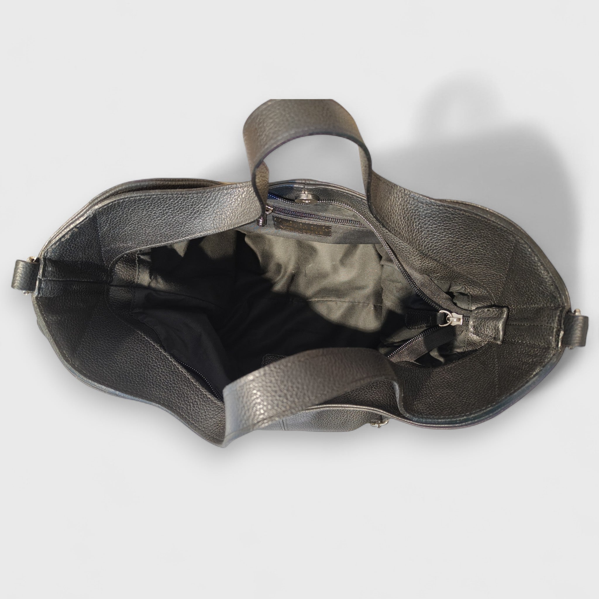 Pelletteria Pelle Nuda Milano, Artigianato Italiano, Vera pelle, Negozio borse donna, Greta nera