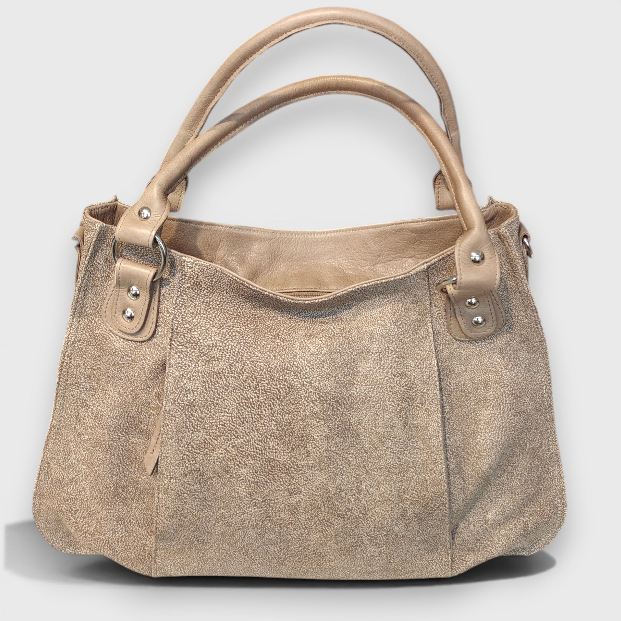 Pelletteria Pelle Nuda Milano, Vera pelle italiana, egozio borse donna, Lavinia beige