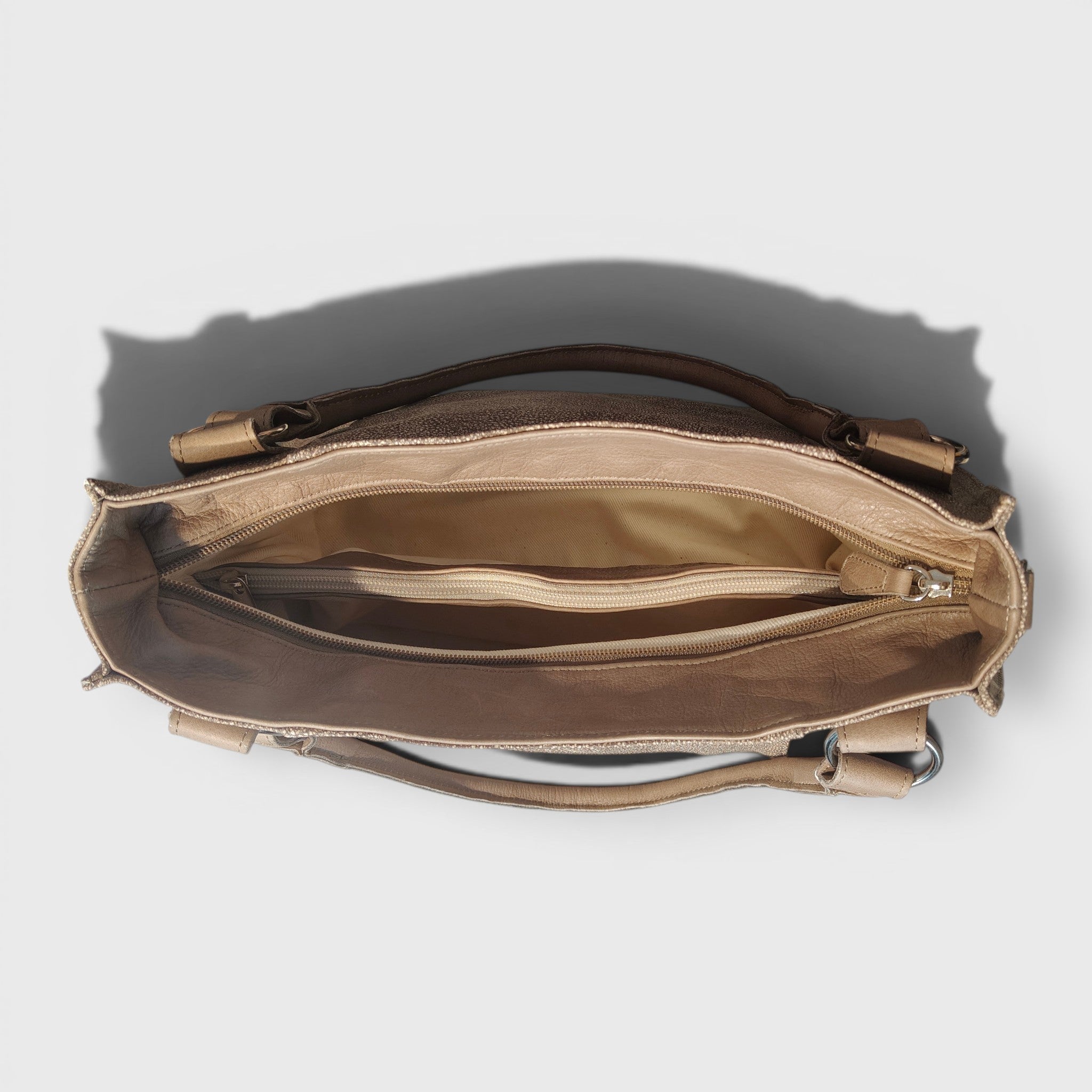 Pelletteria Pelle Nuda Milano, Vera pelle italiana, egozio borse donna, Lavinia beige