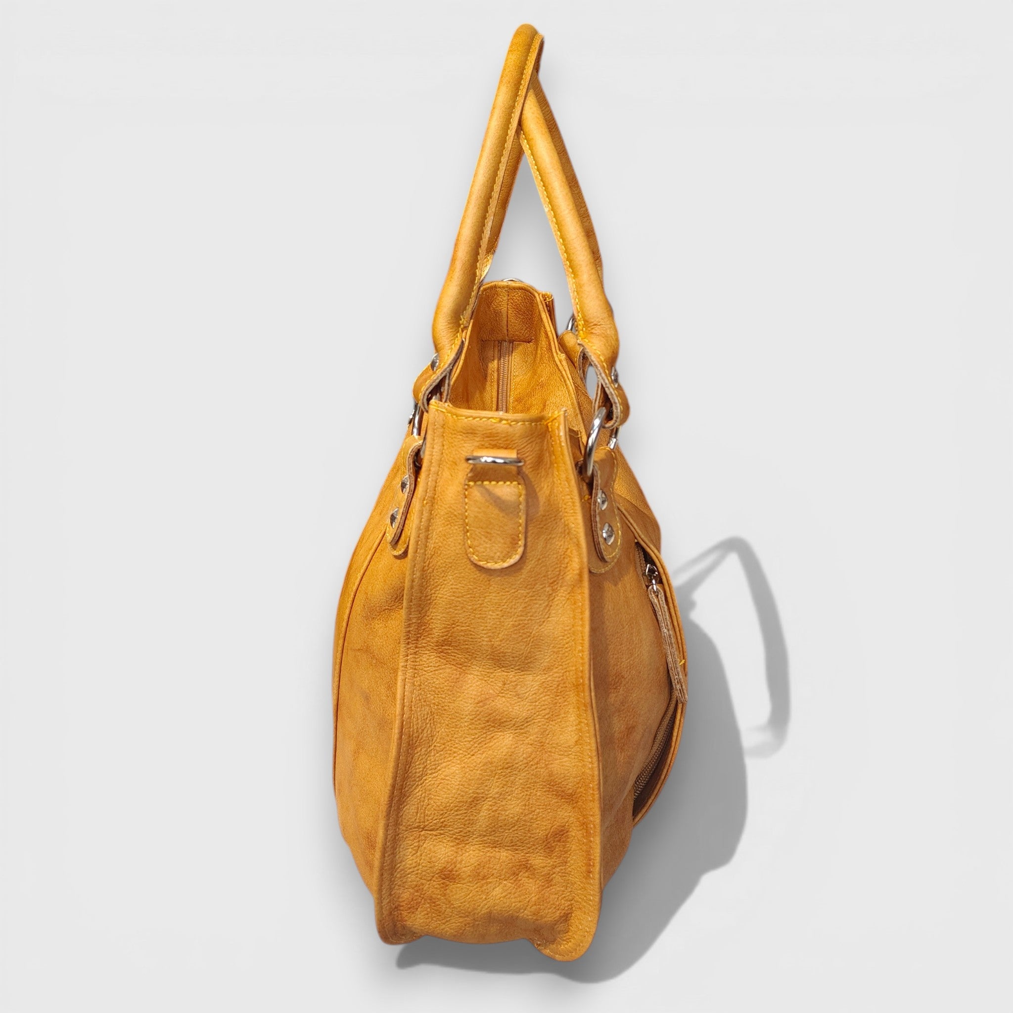 Pelletteria Pelle Nuda Milano, Vera pelle italiana, Negozio borse donna, Lavinia giallo